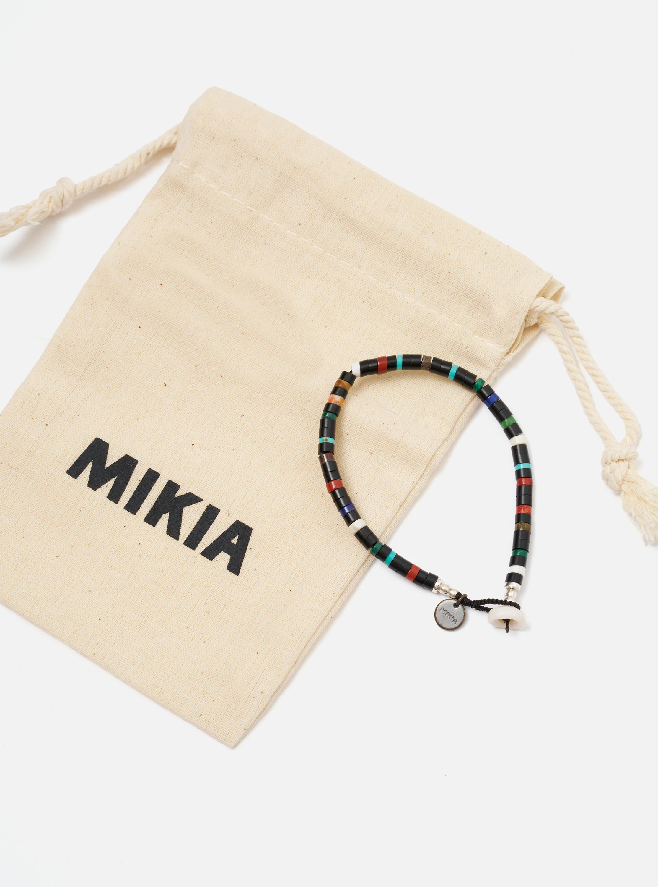 Mikia Jet Multi Heishi Beads Bracelet - Image 3