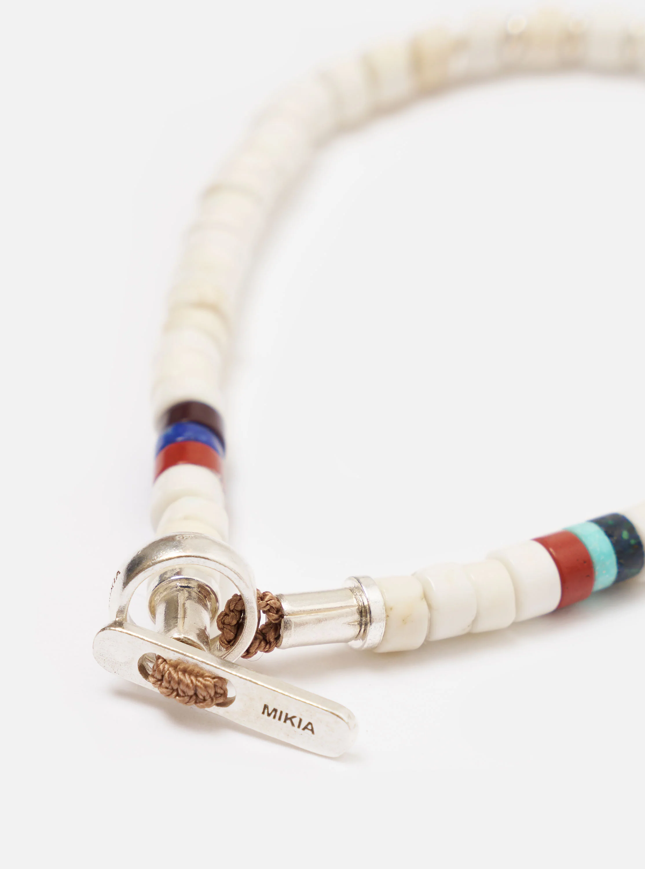 Mikia Magnesite Silver Heishi Bracelet - Image 2