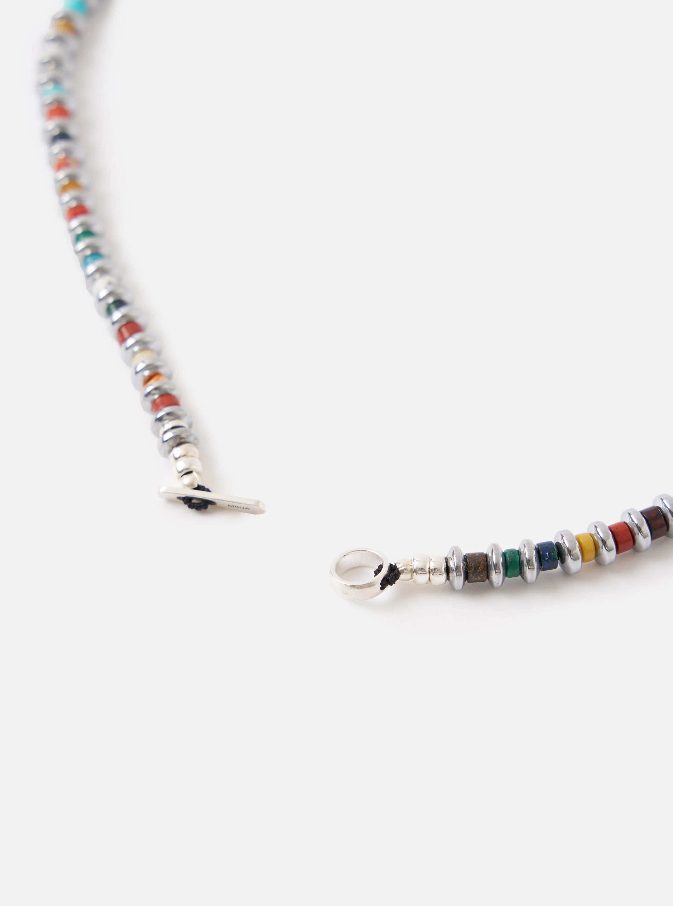 Mikia Multi Hematite Roundel Necklace - Image 3