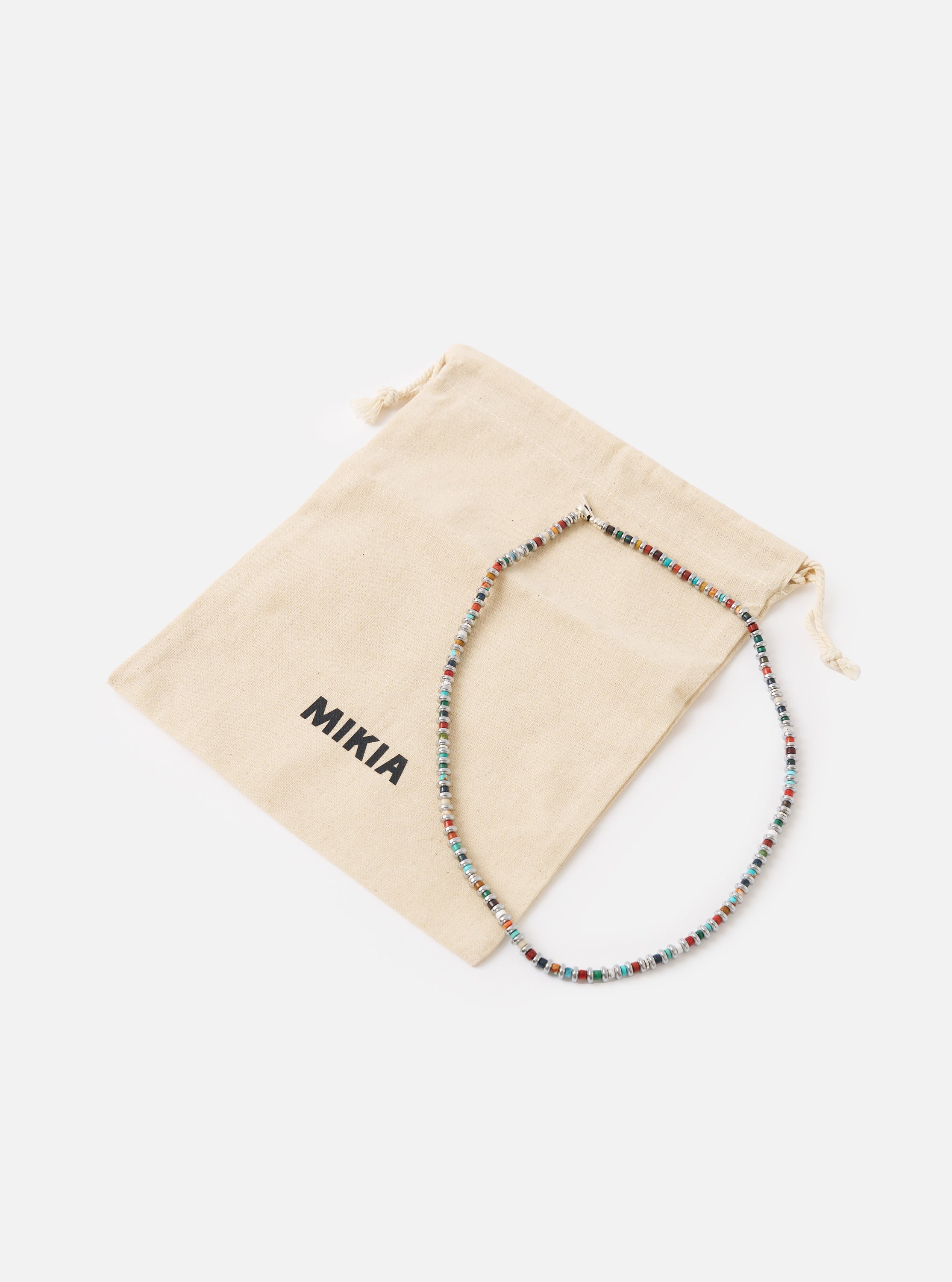 Mikia Multi Hematite Roundel Necklace - Image 4