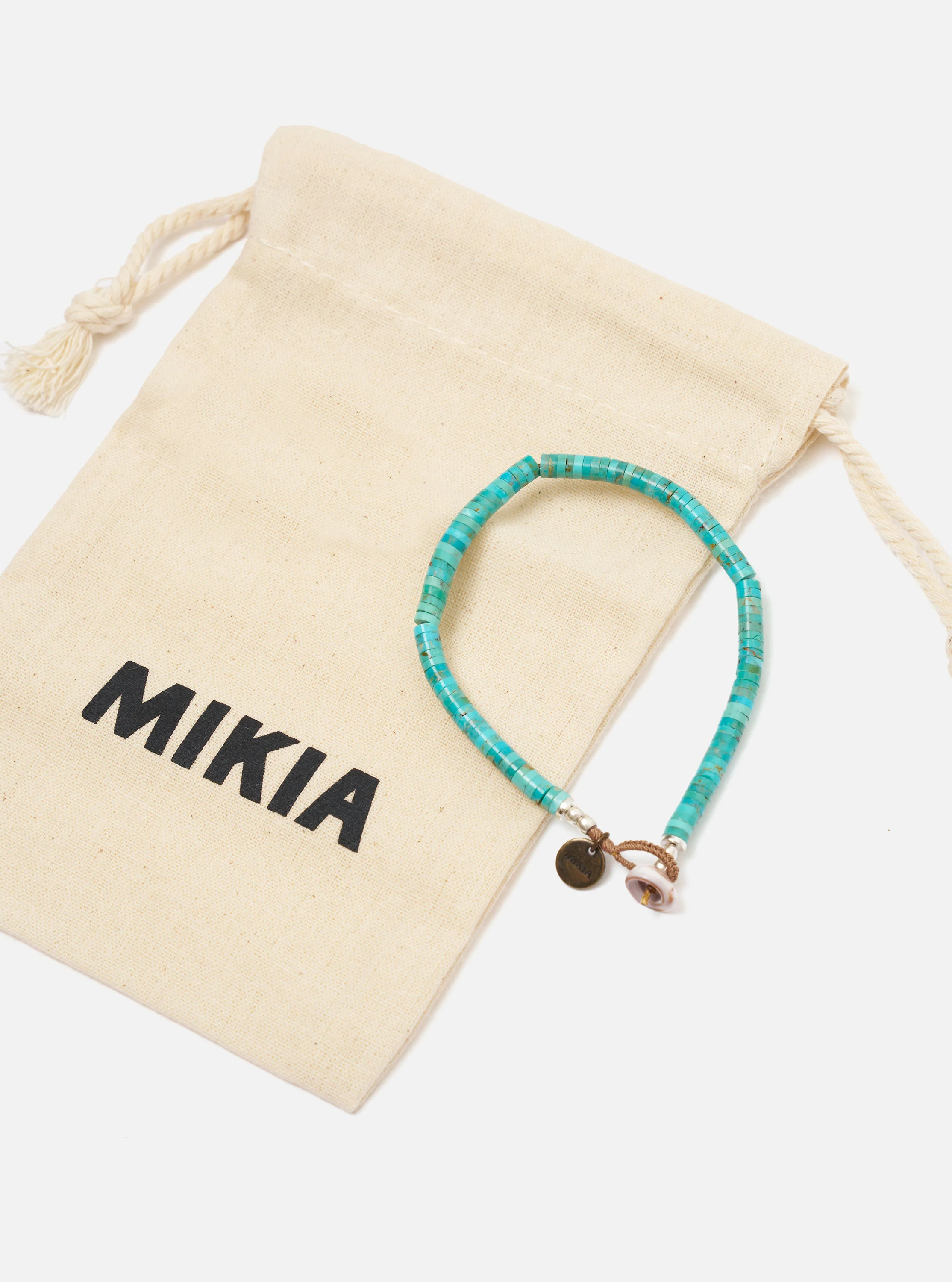 Mikia Turquoise Heishi Beads Bracelet - Image 3