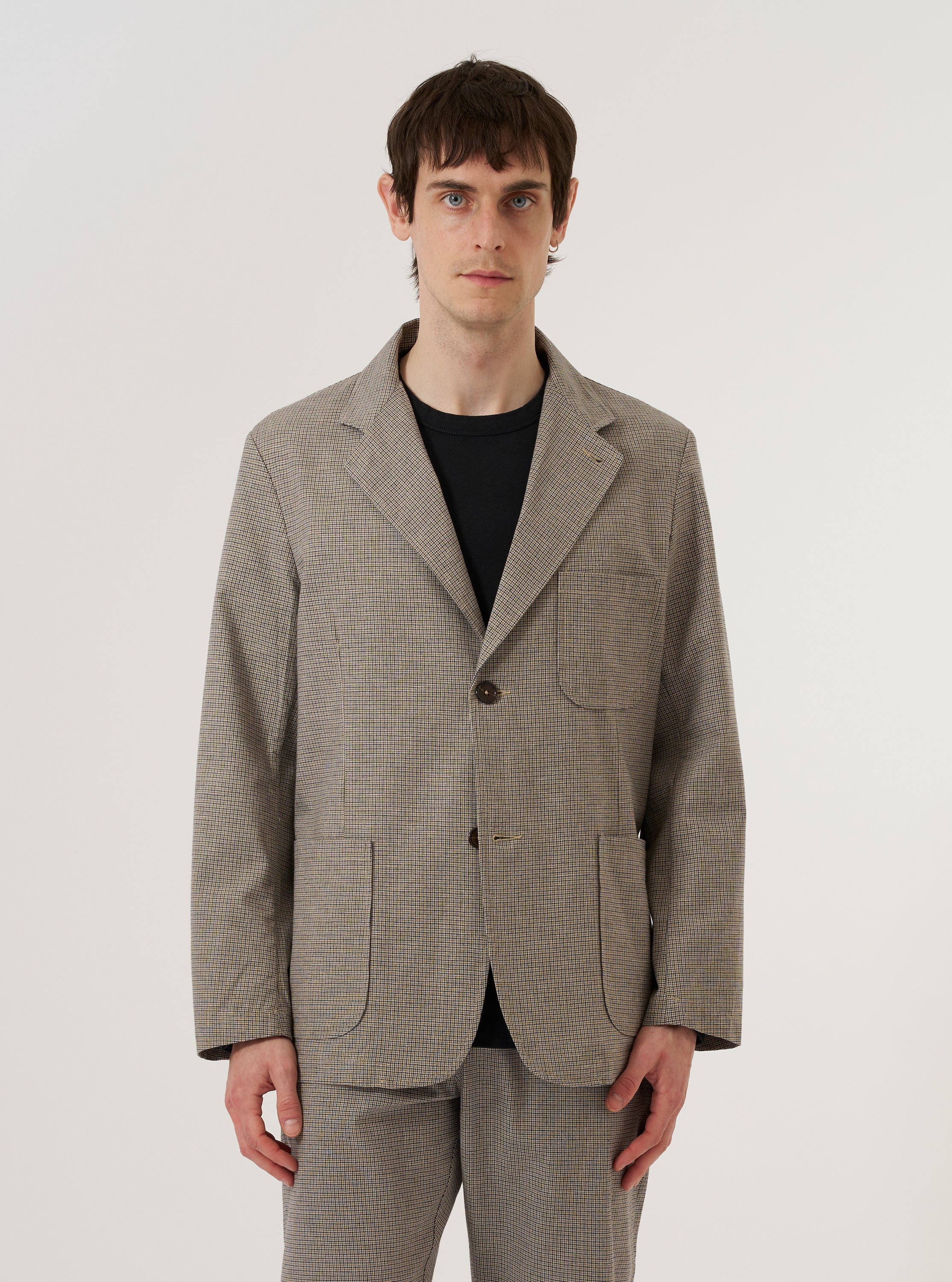 Multi Lucas Cotton Mix Two Button Jacket - Image 2