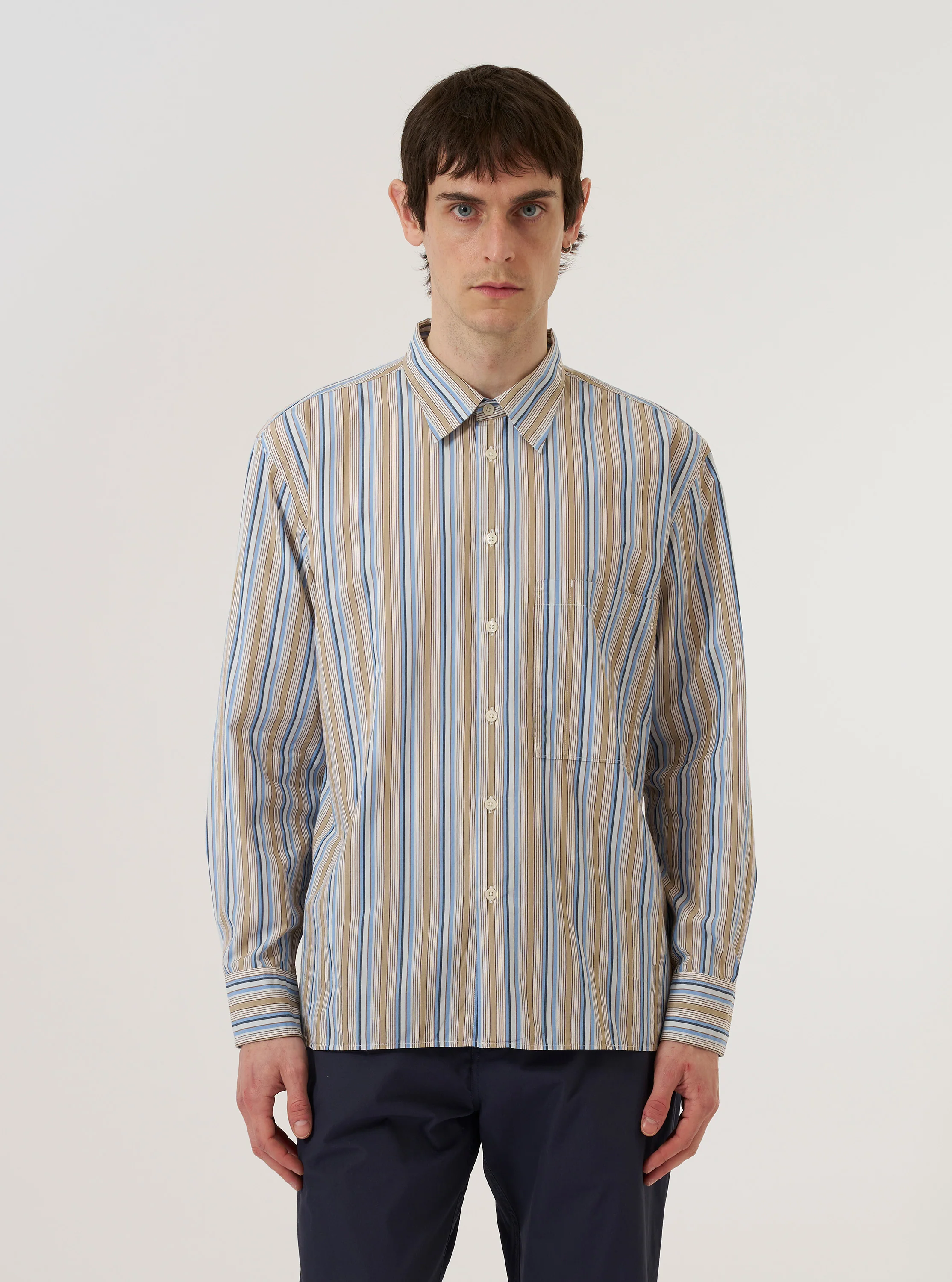 Multi Pop Multi Stripe Square Pocket Shirt - Image 2
