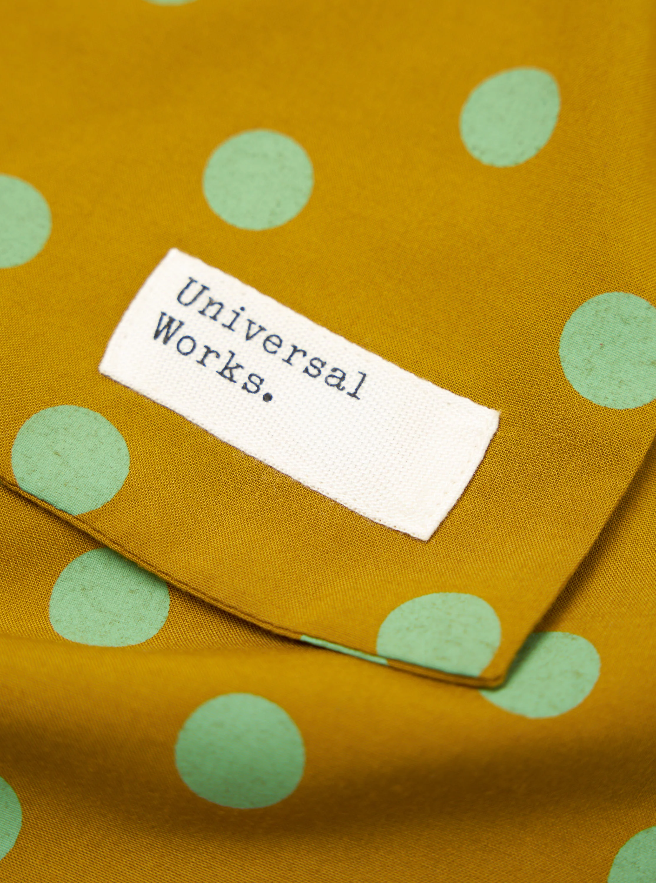 Mustard Bold Dot Print Rayon Evening Scarf - Image 4