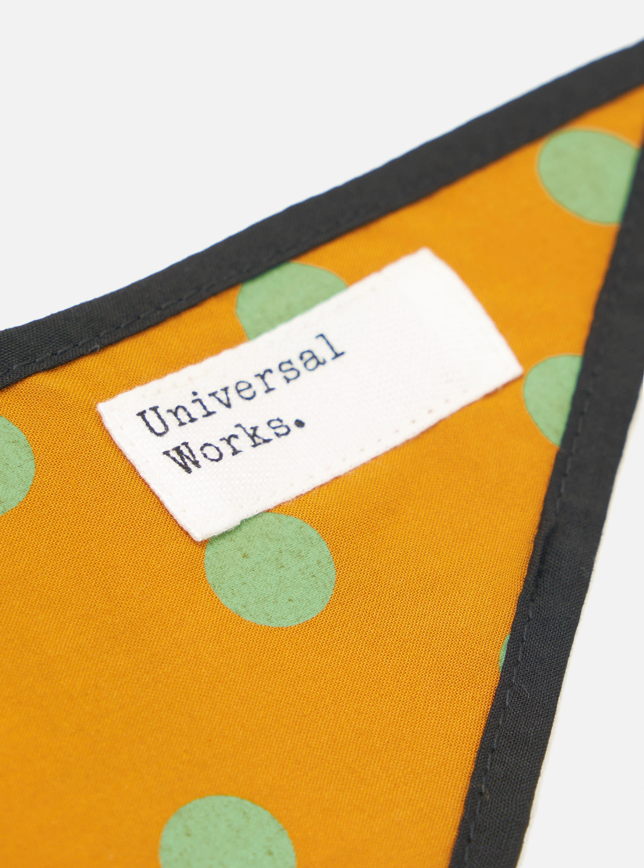 Mustard Bold Dot Print Rayon Scout Scarf - Image 4
