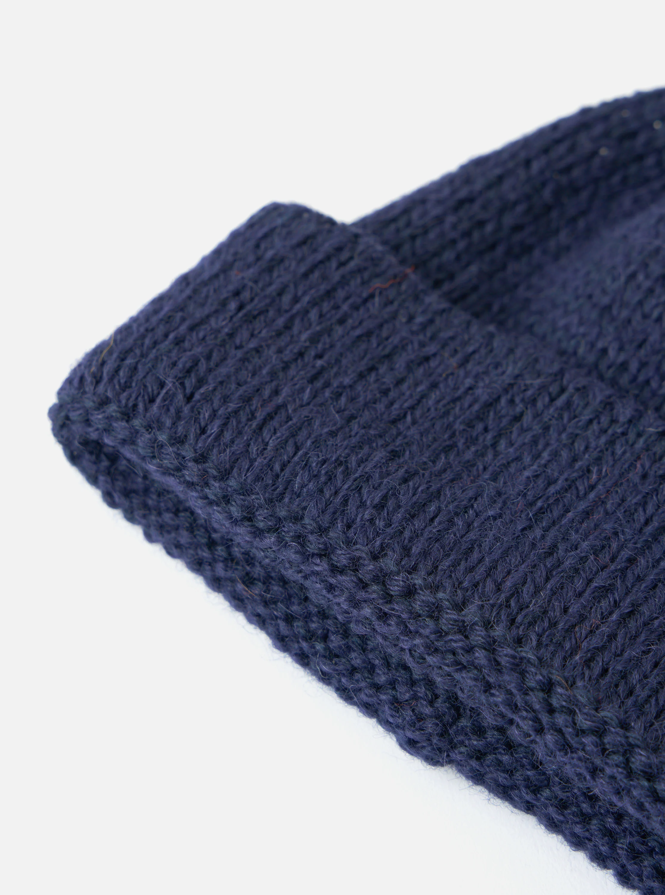 Navy Alpaca/British Wool Bobble Hat - Image 3