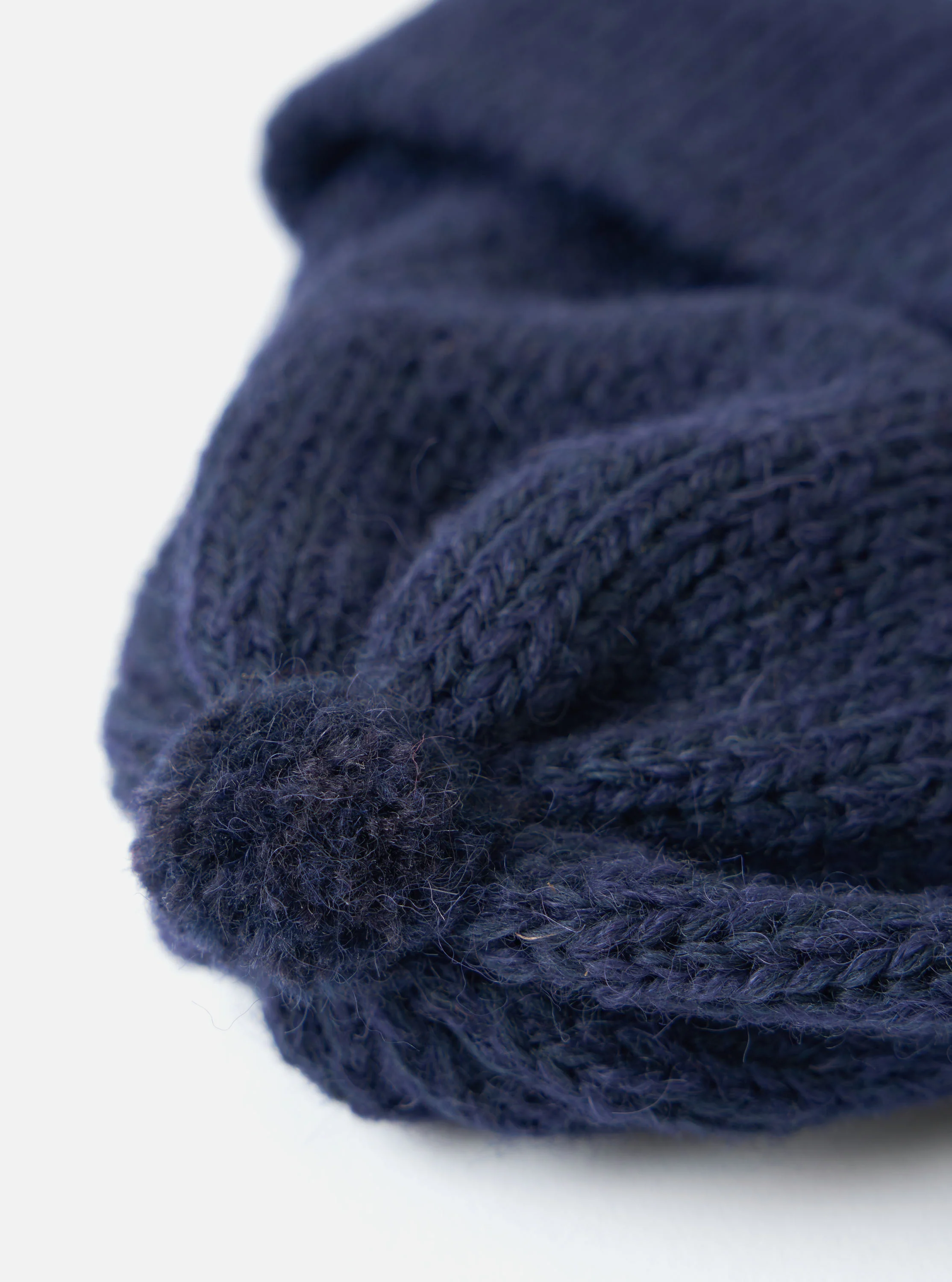 Navy Alpaca/British Wool Bobble Hat - Image 4