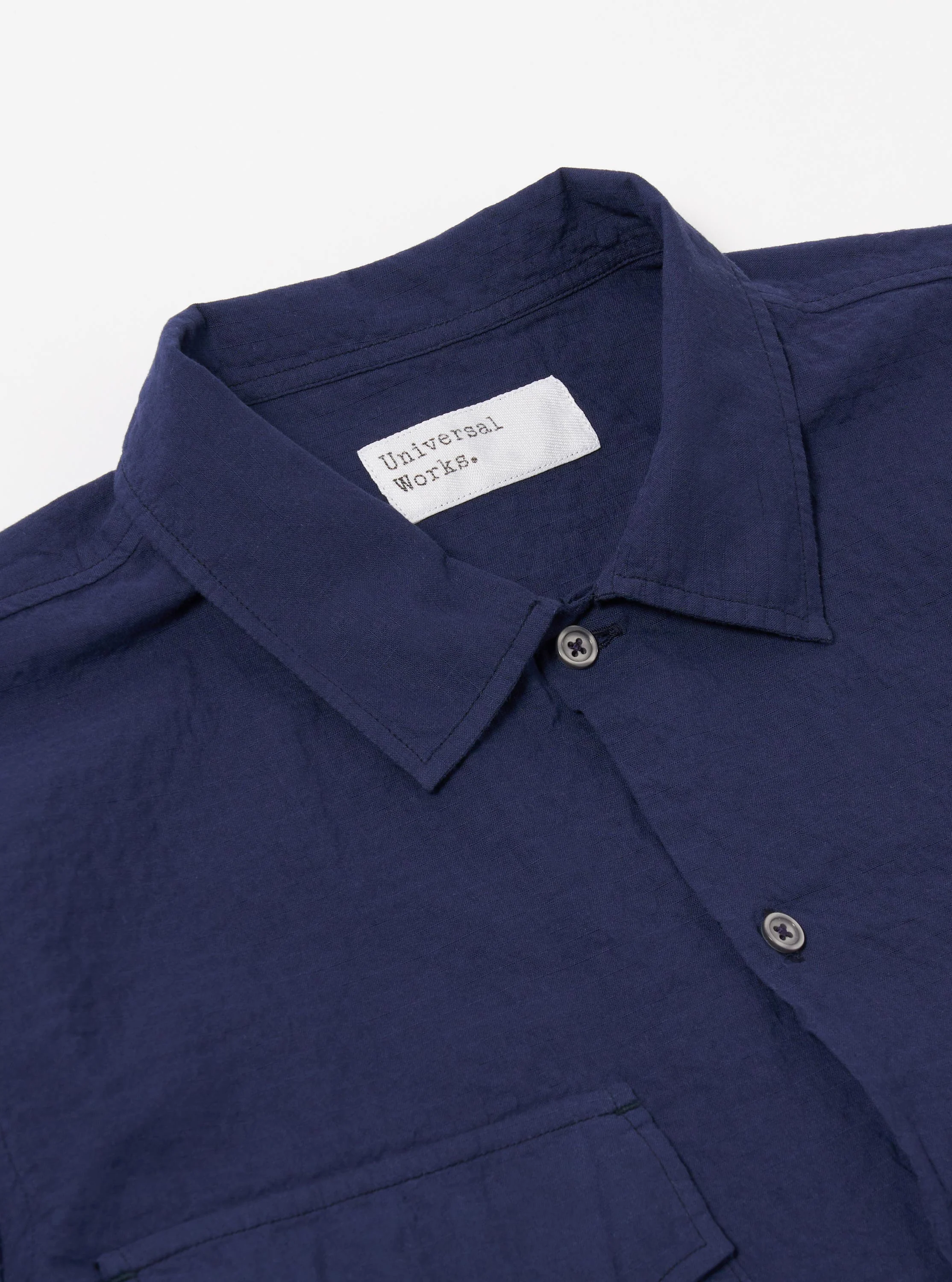 Navy Arten Seersucker Attendant Shirt - Image 6