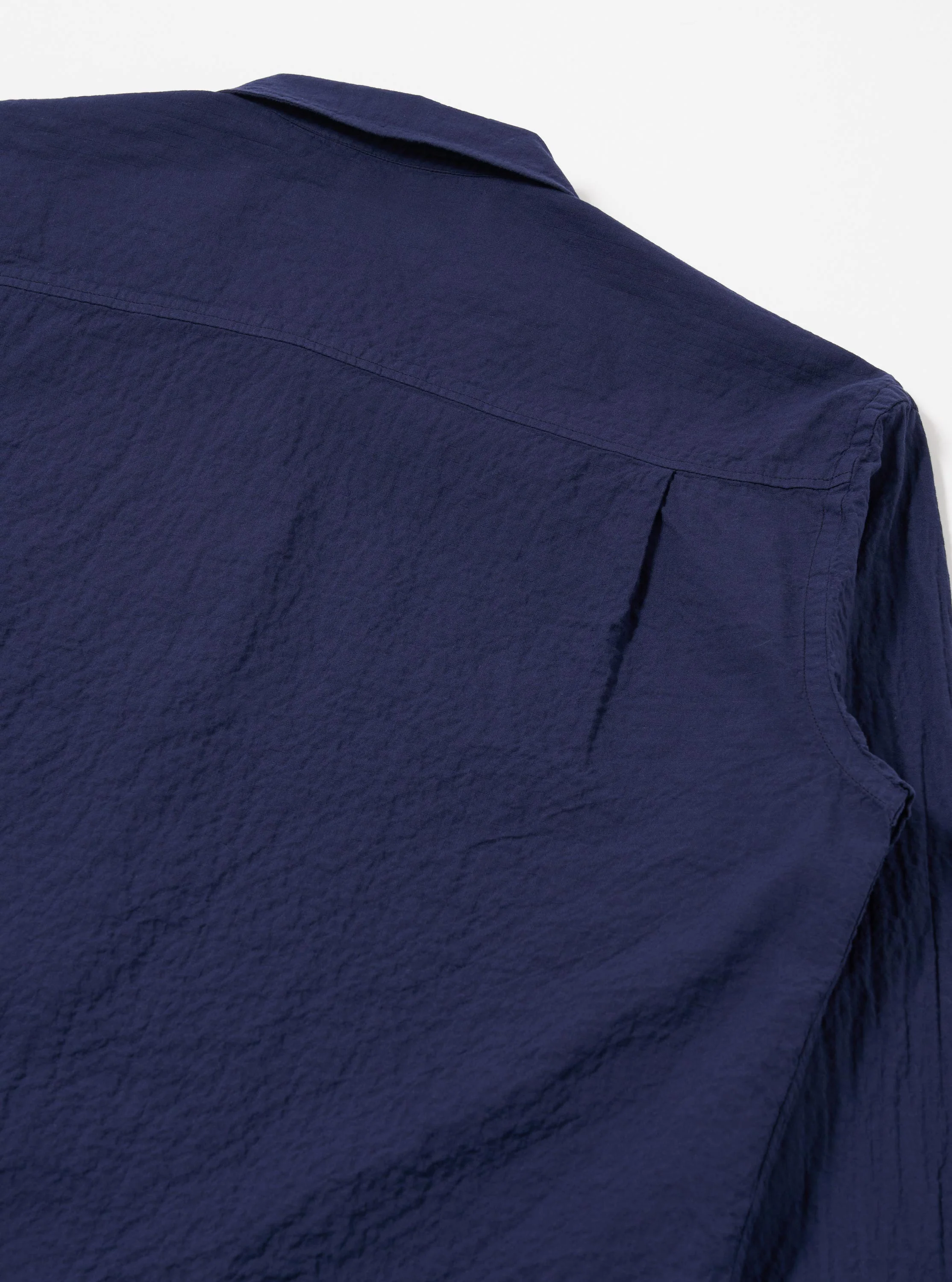 Navy Arten Seersucker Attendant Shirt - Image 8