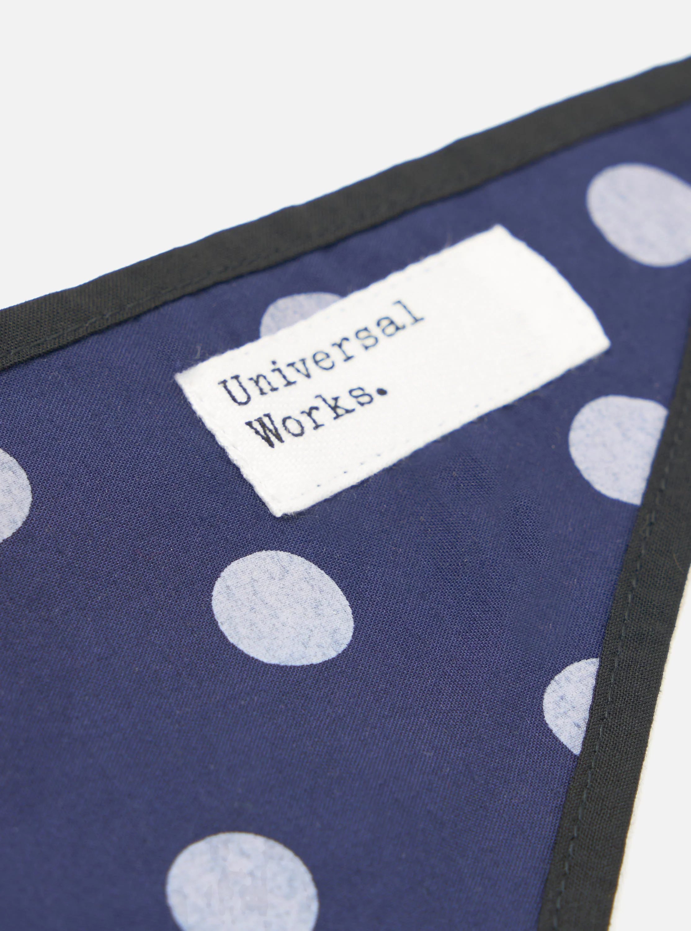 Navy Bold Dot Print Rayon Scout Scarf - Image 4