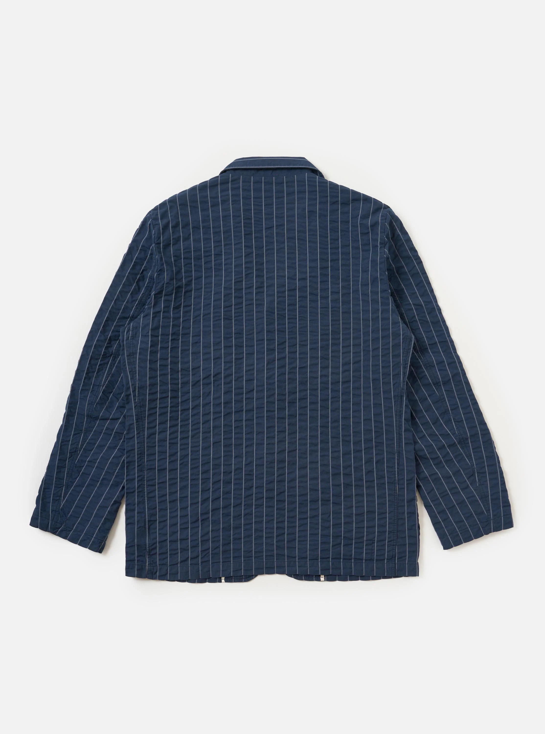Navy Chester Stripe Two Button Jacket - Image 5