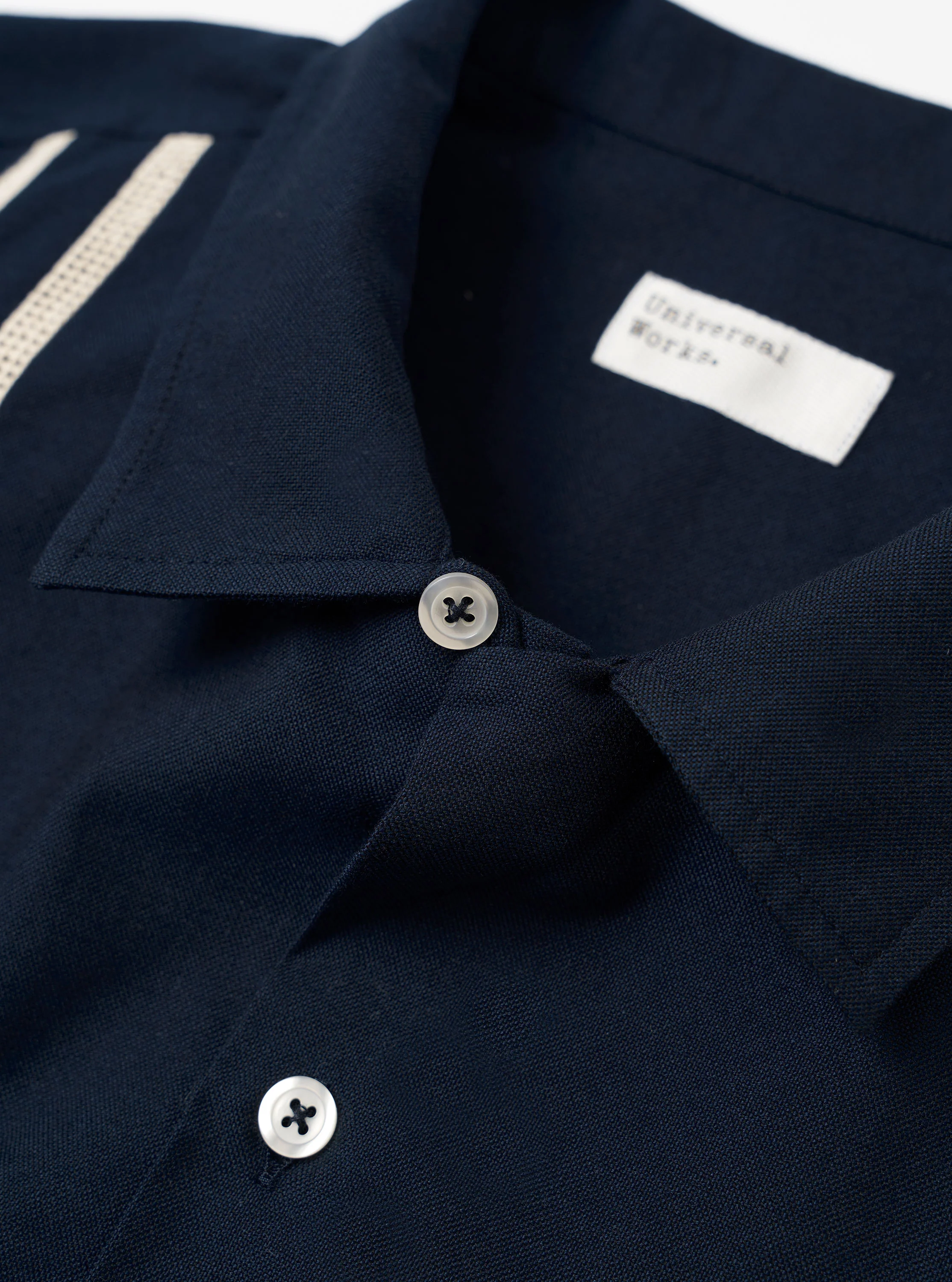 Navy Classic Oxford Tropicana Shirt - Image 7
