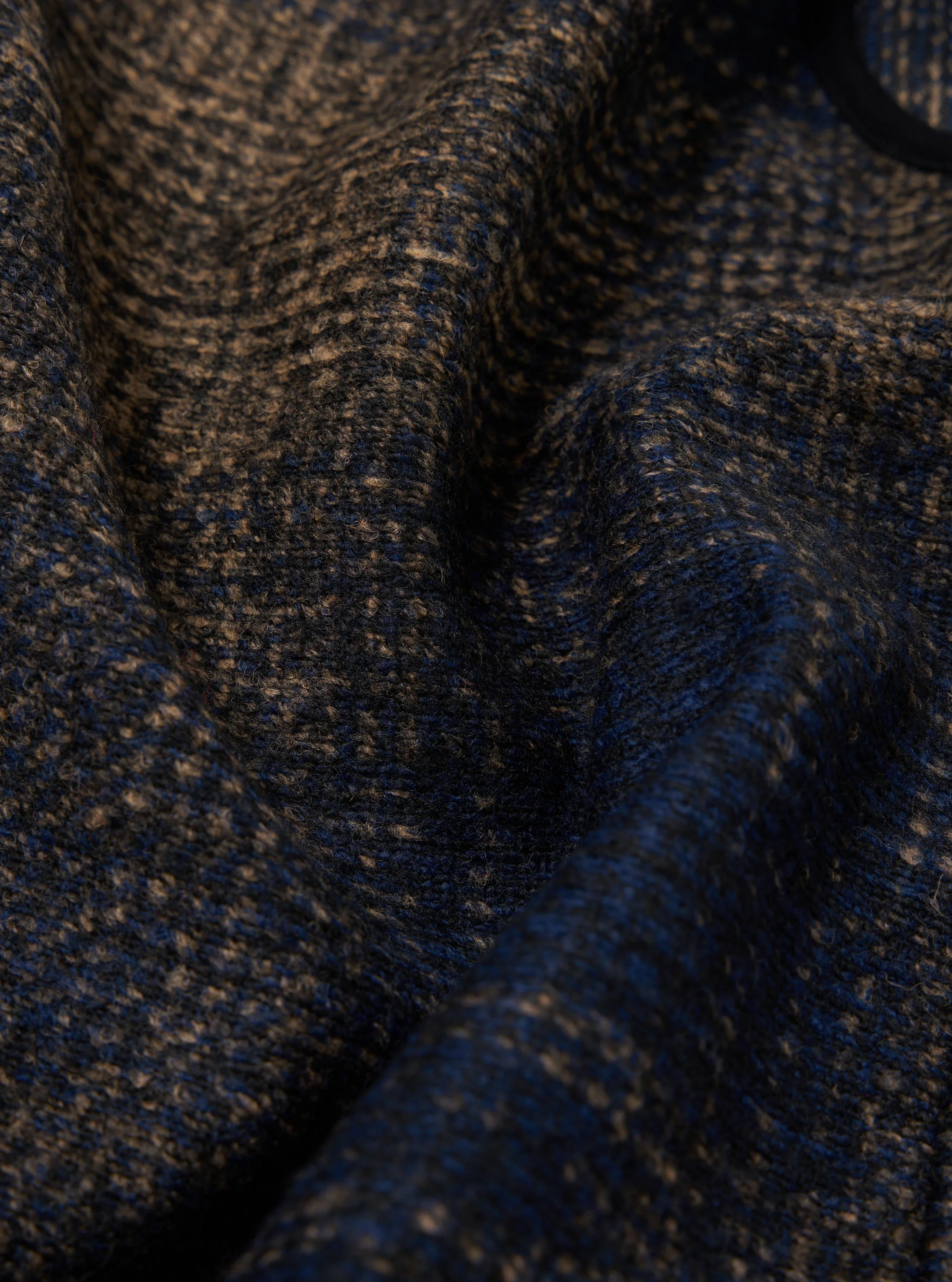 Navy Deca Check Zip Gilet - Image 4