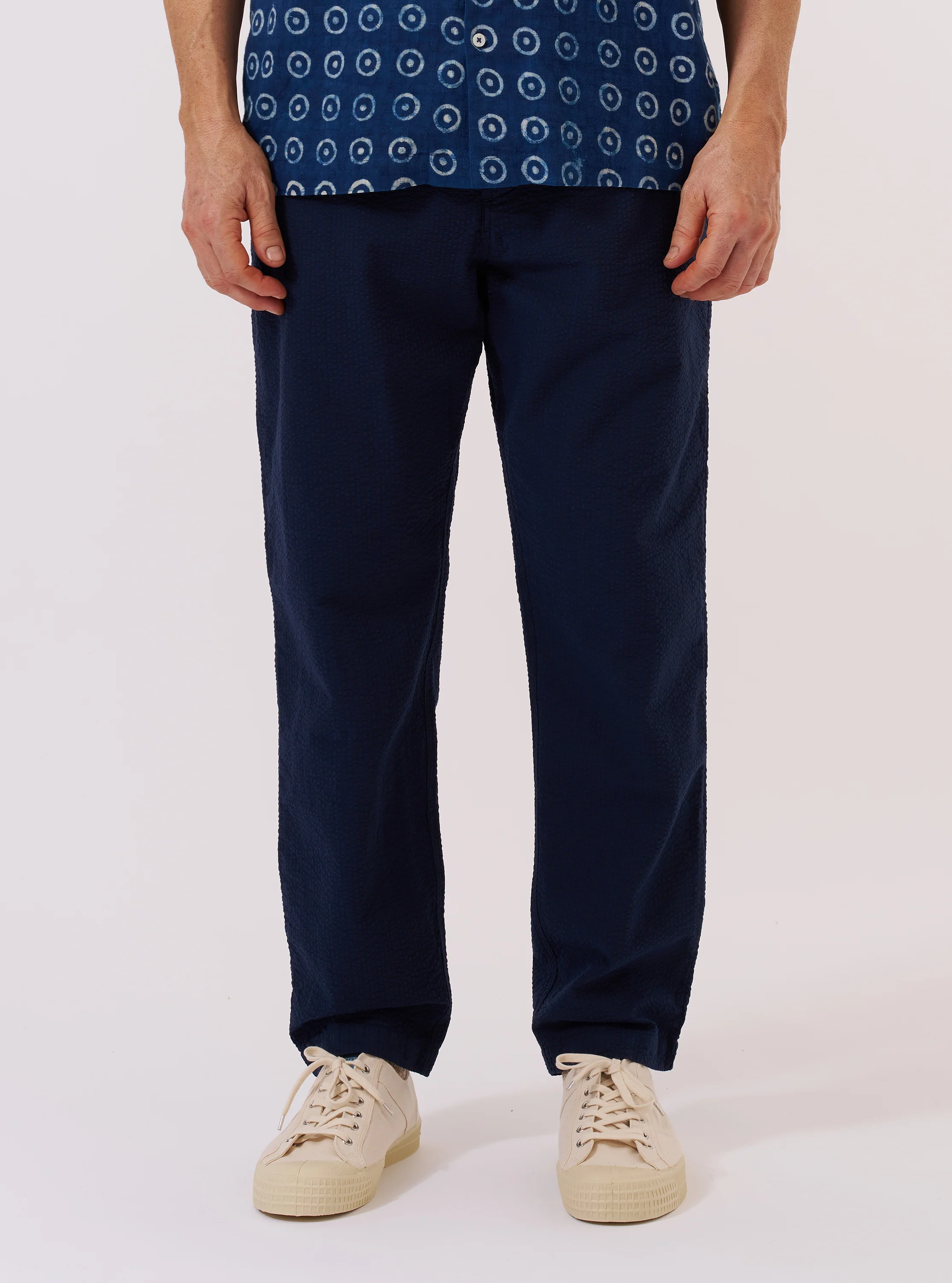 Navy Derby Stripe Military Chino - Image 2