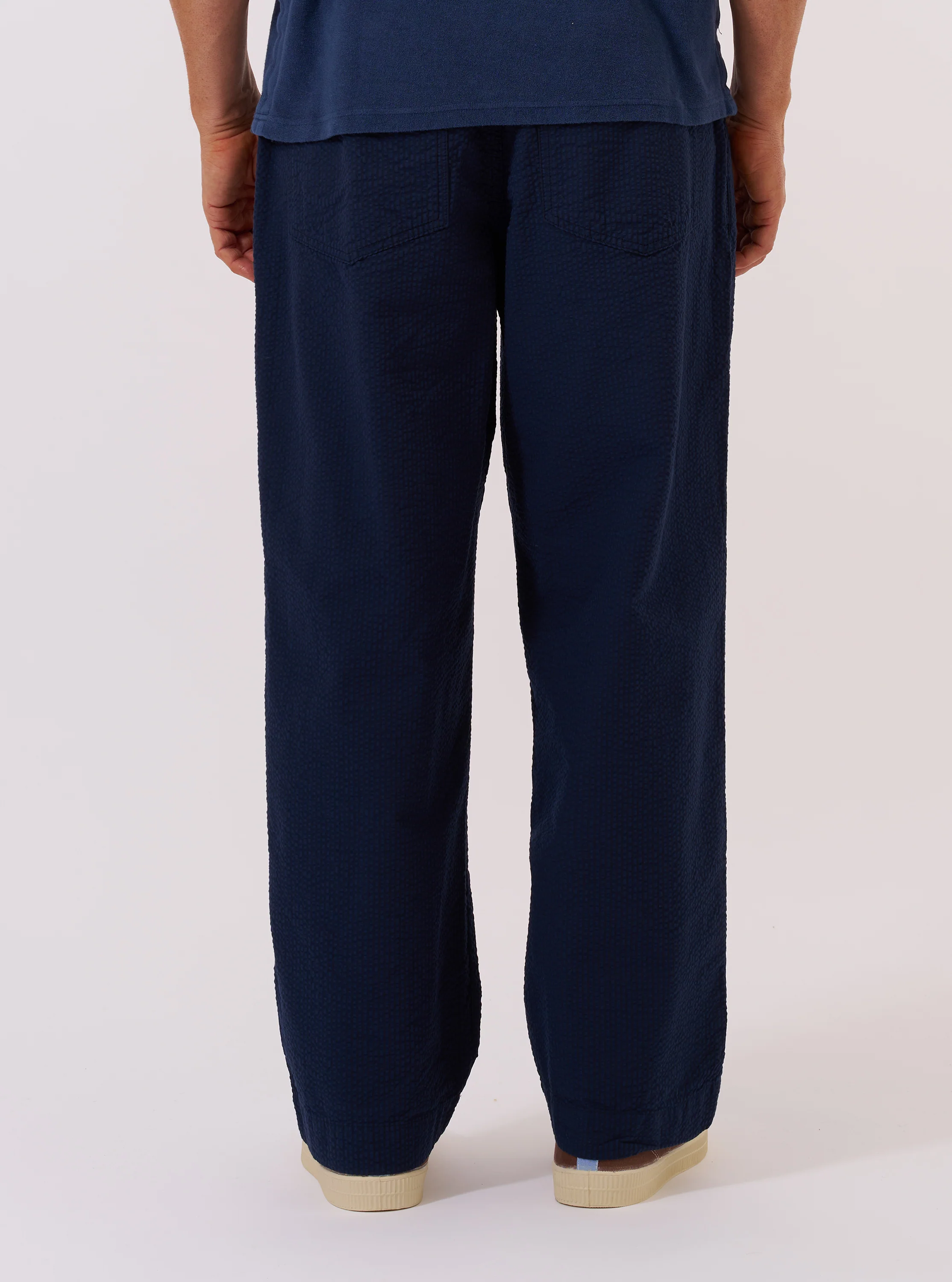 Navy Derby Stripe Oxford Pant - Image 3