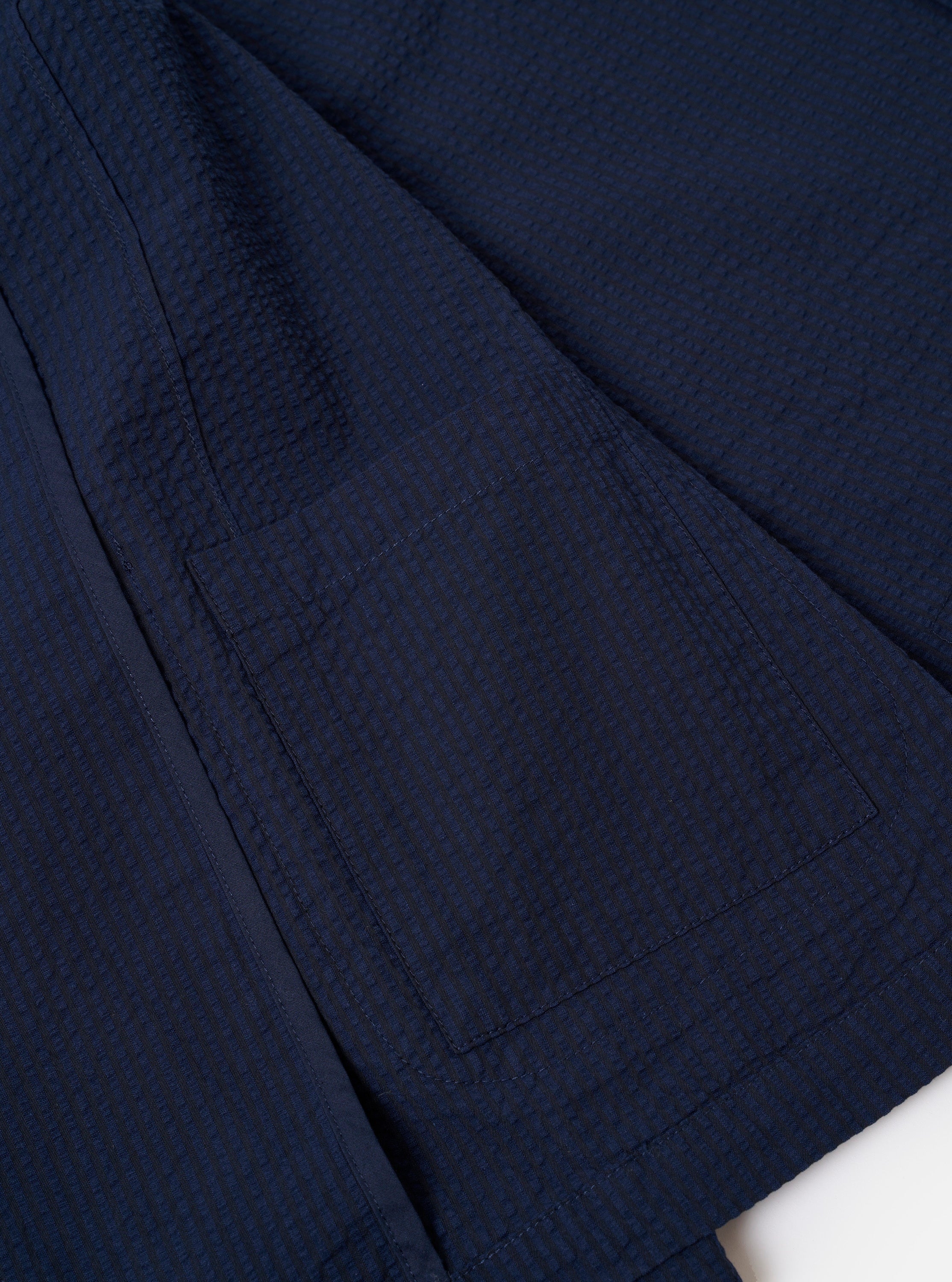 Navy Derby Stripe Two Button Jacket - Image 7