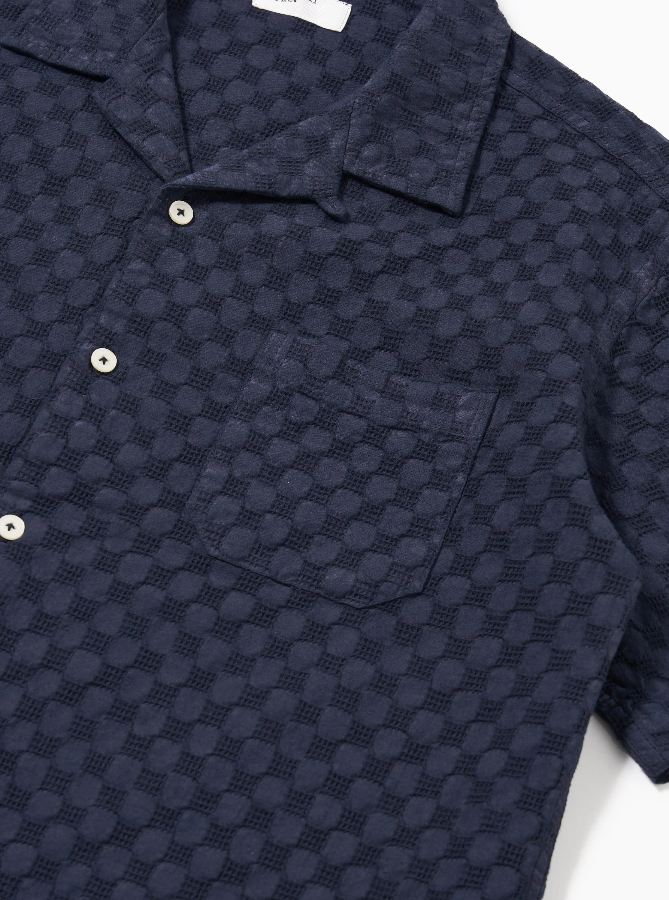 Navy Dot Waffle Road Shirt - Image 6