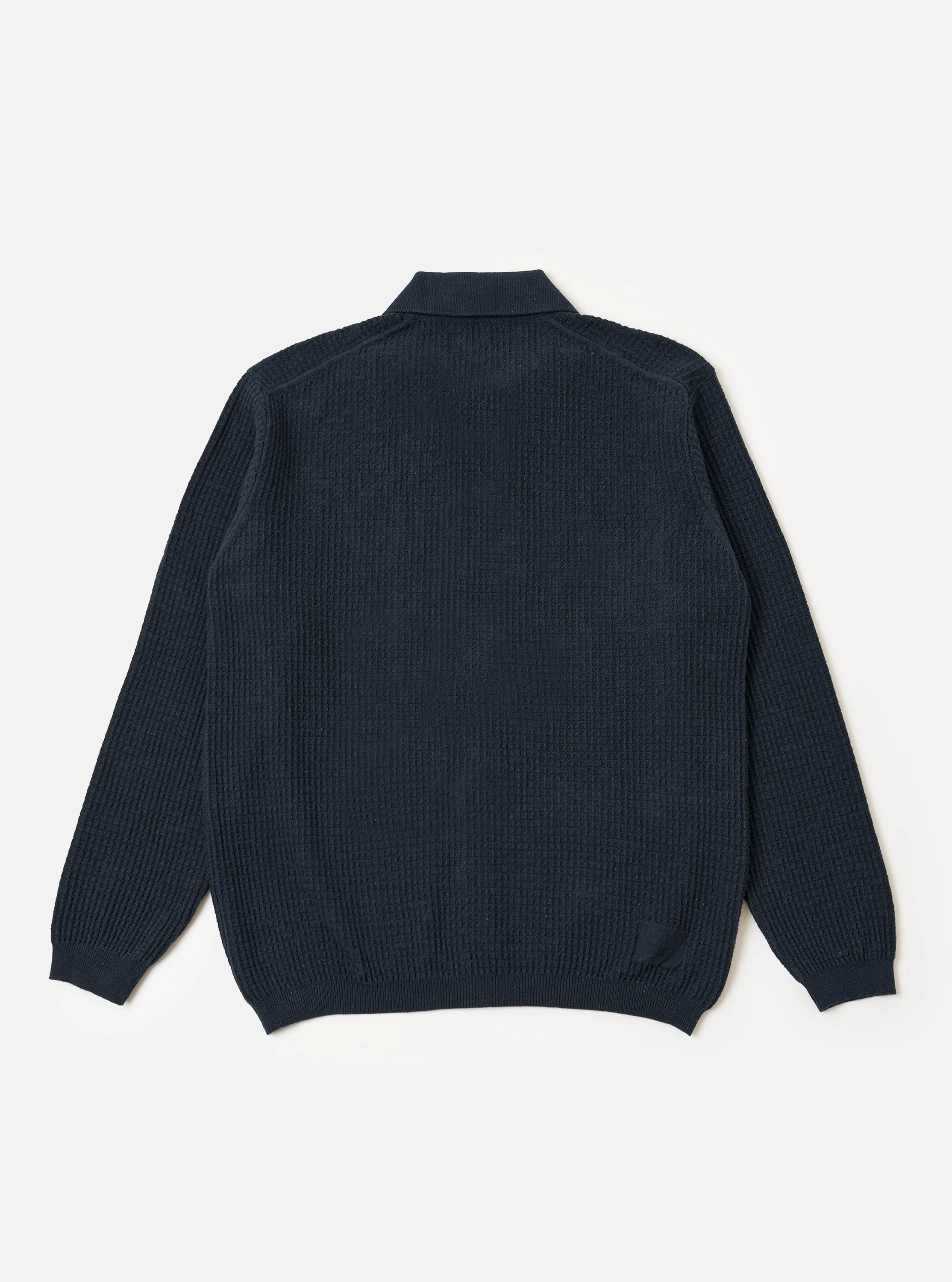 Navy Eco Cotton Knit Jacket - Image 5