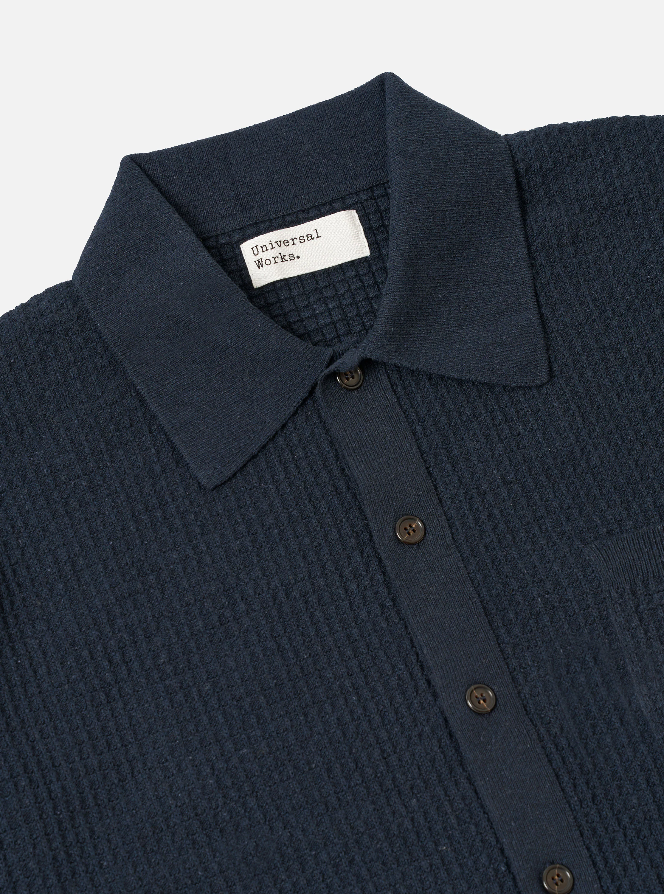 Navy Eco Cotton Knit Jacket - Image 6
