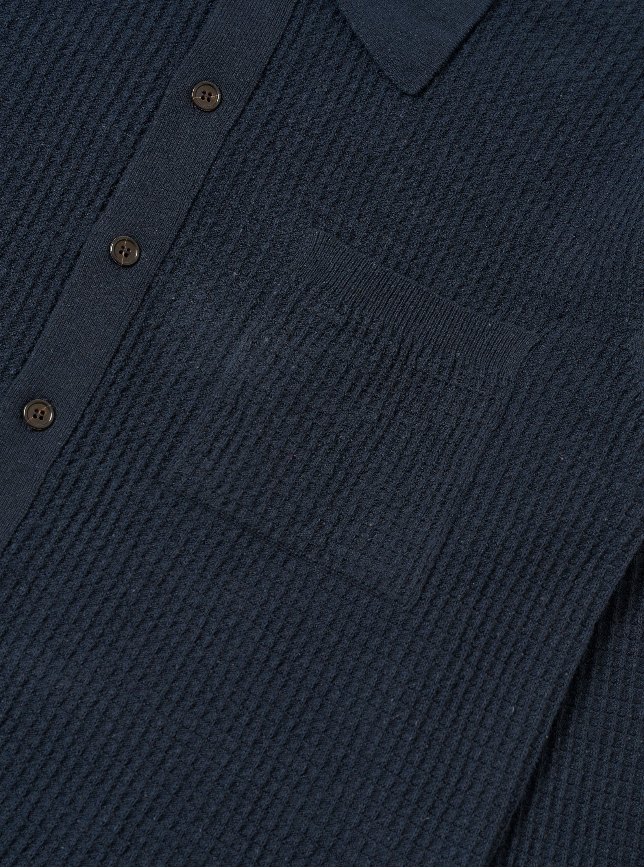 Navy Eco Cotton Knit Jacket - Image 7