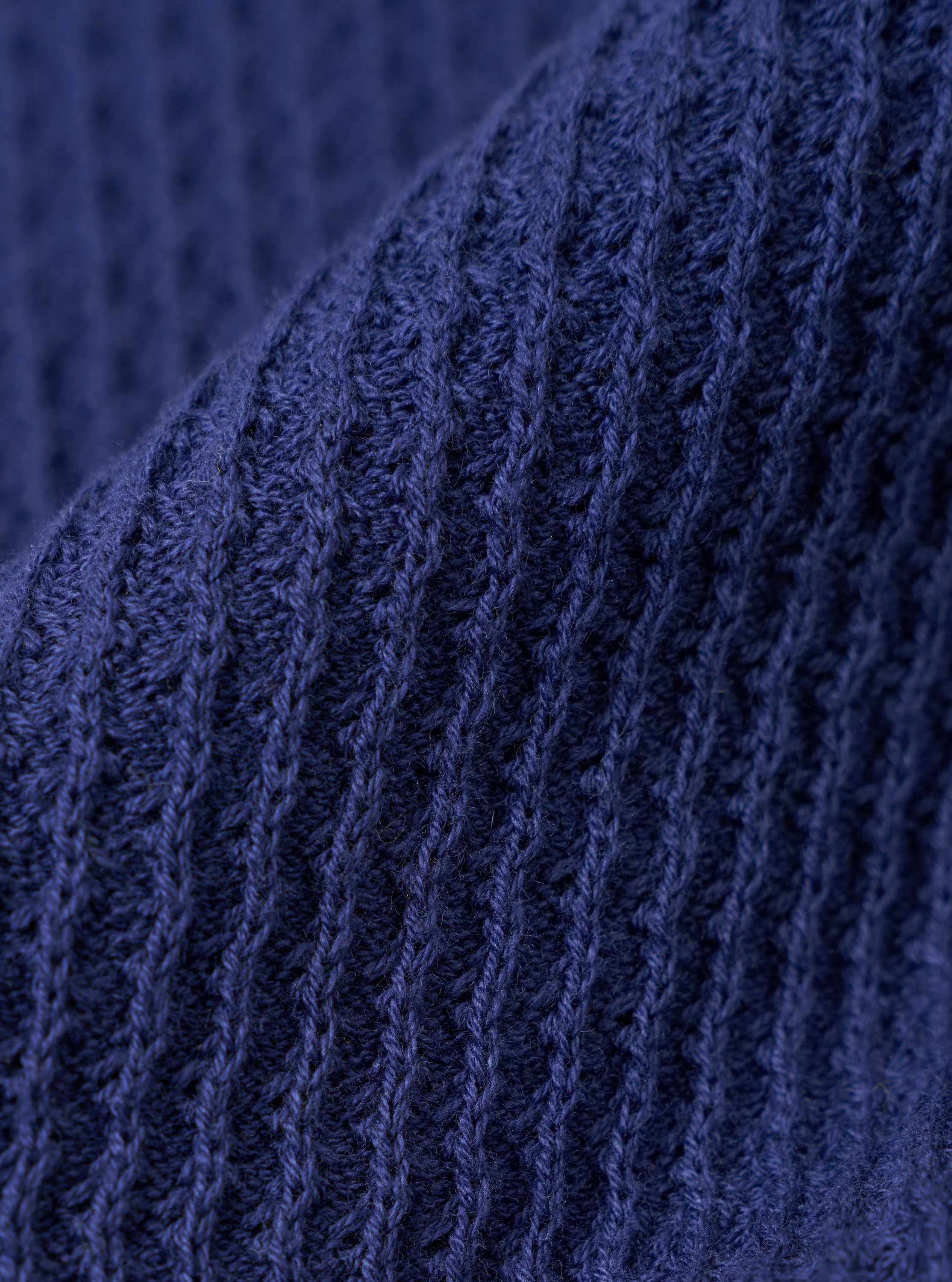 Navy Fine Texture Tricot S/S Knit Polo - Image 4