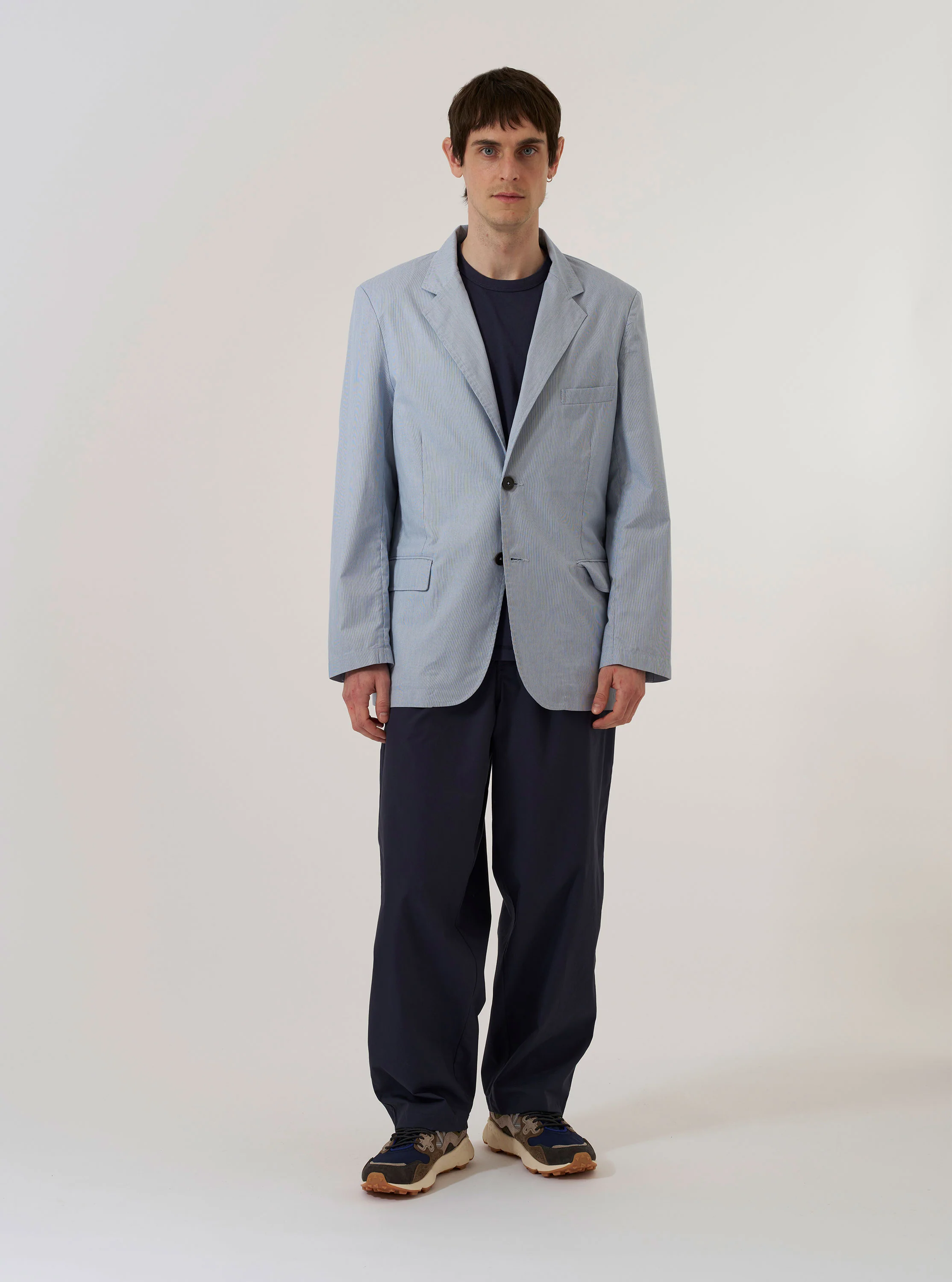Navy Kennedy Stripe Boston Blazer - Image 11