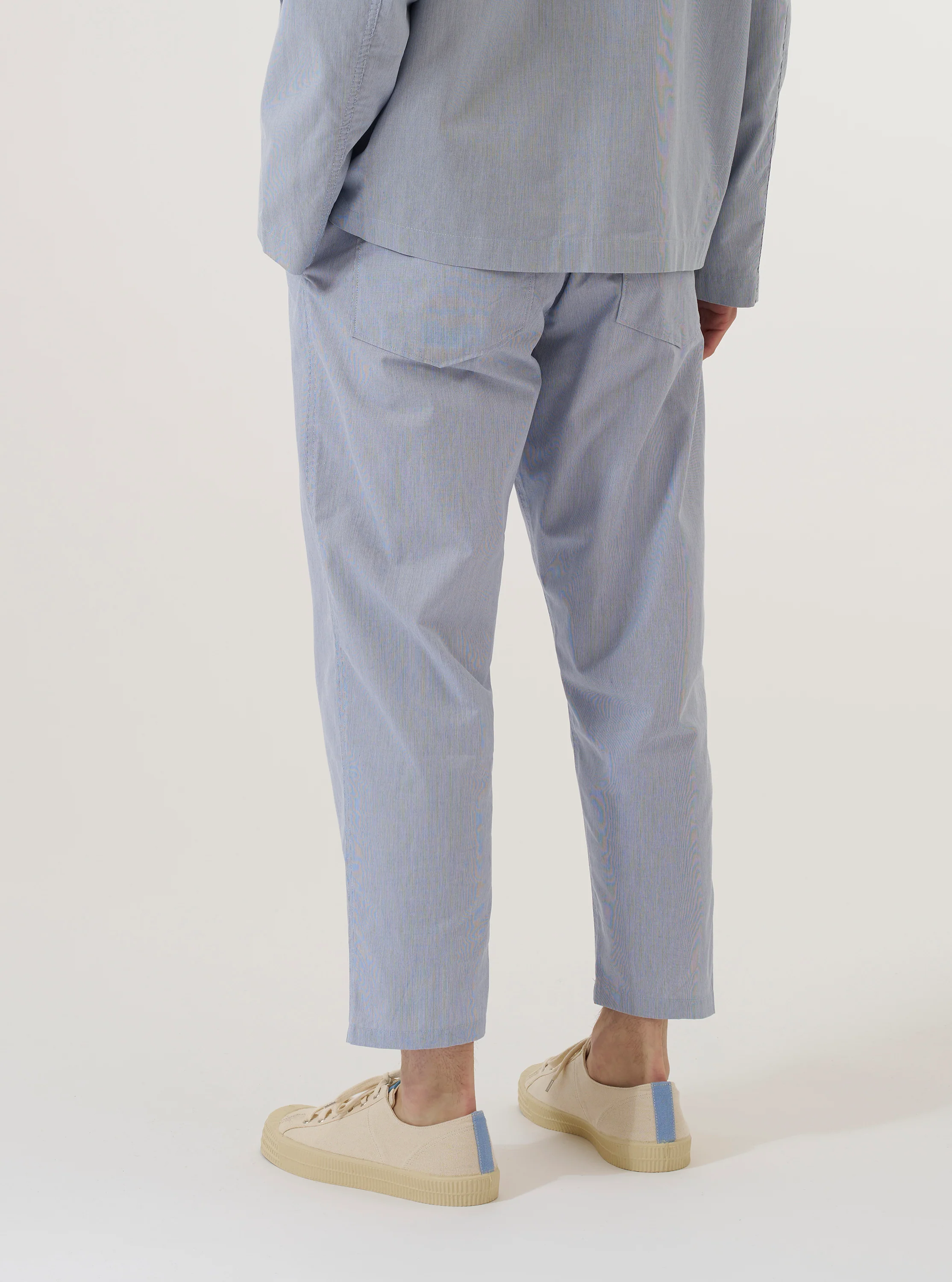 Navy Kennedy Stripe Hi Water Trouser - Image 3