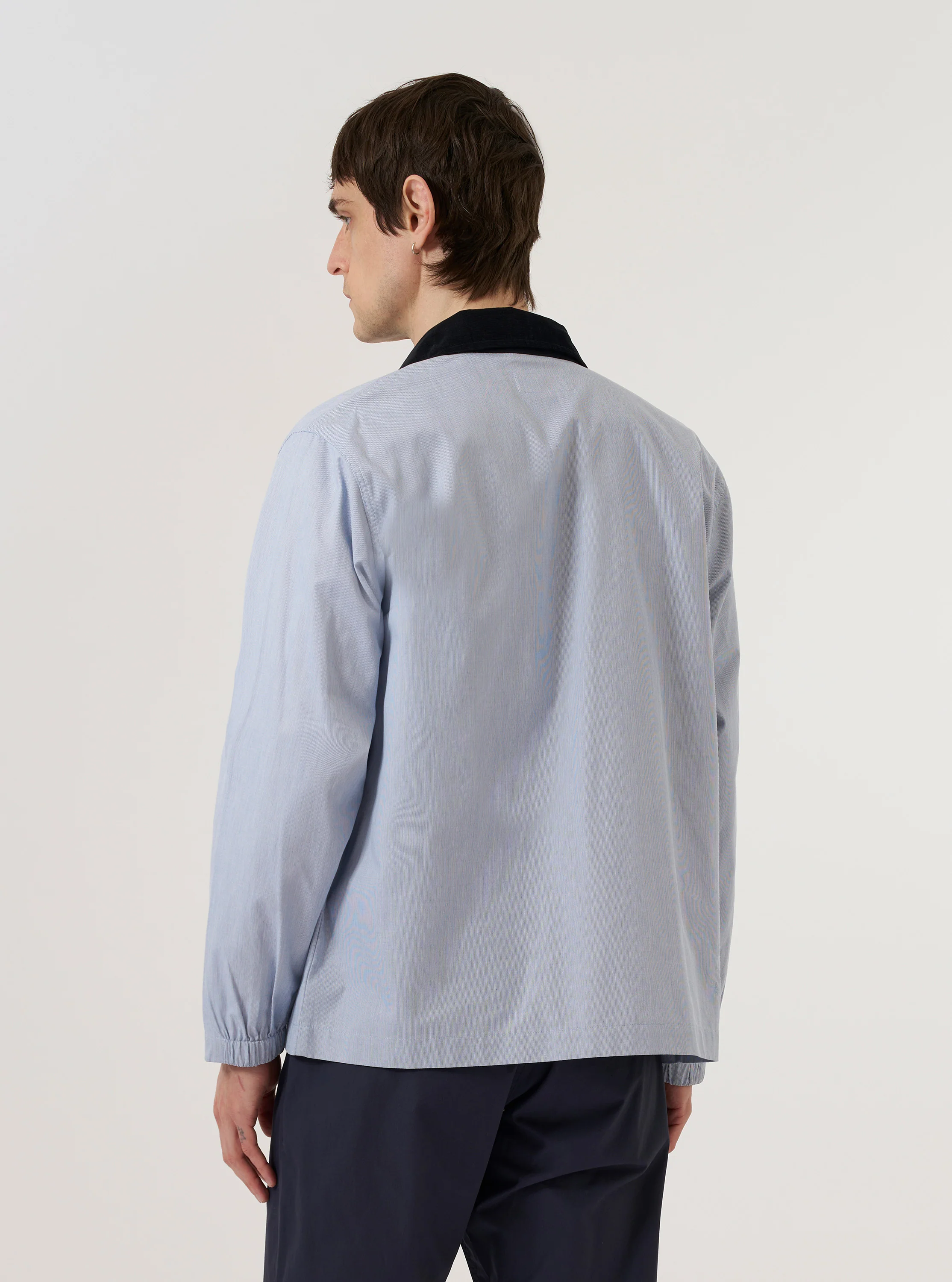 Navy Kennedy Stripe Labour Jacket - Image 3