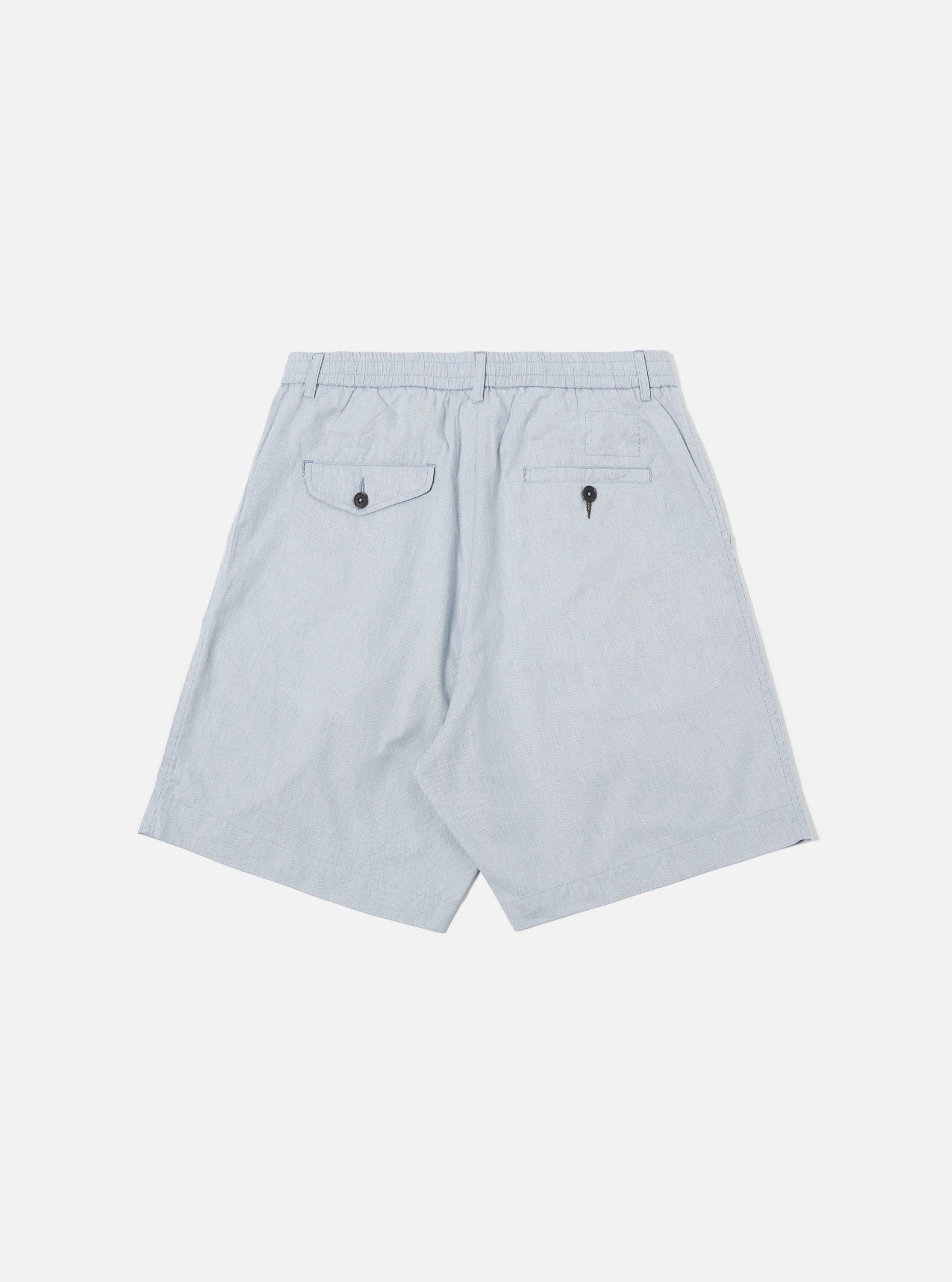 Navy Kennedy Stripe Pleated Track Short - Image 5