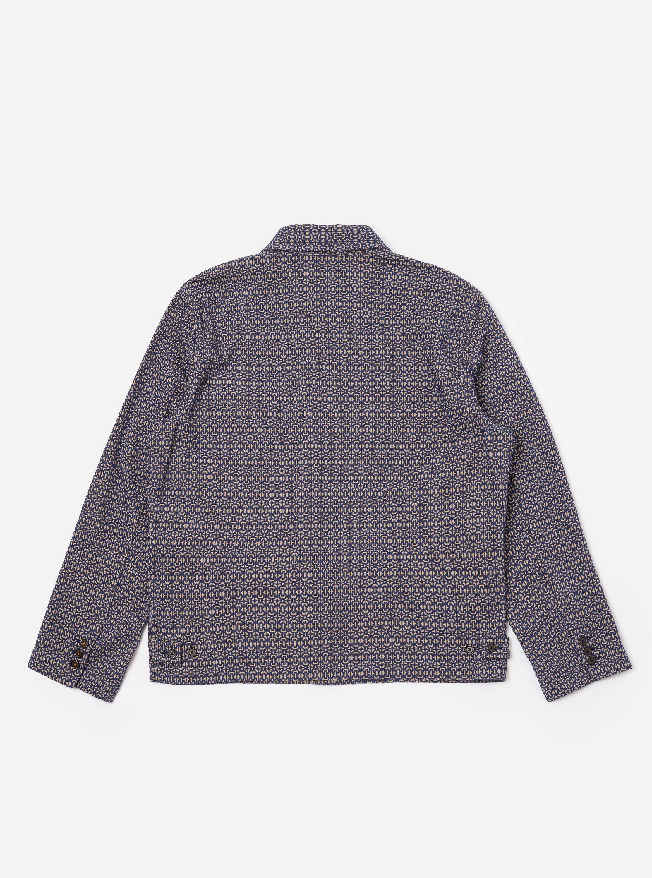 Navy Konos Cotton Warmus Jacket - Image 3