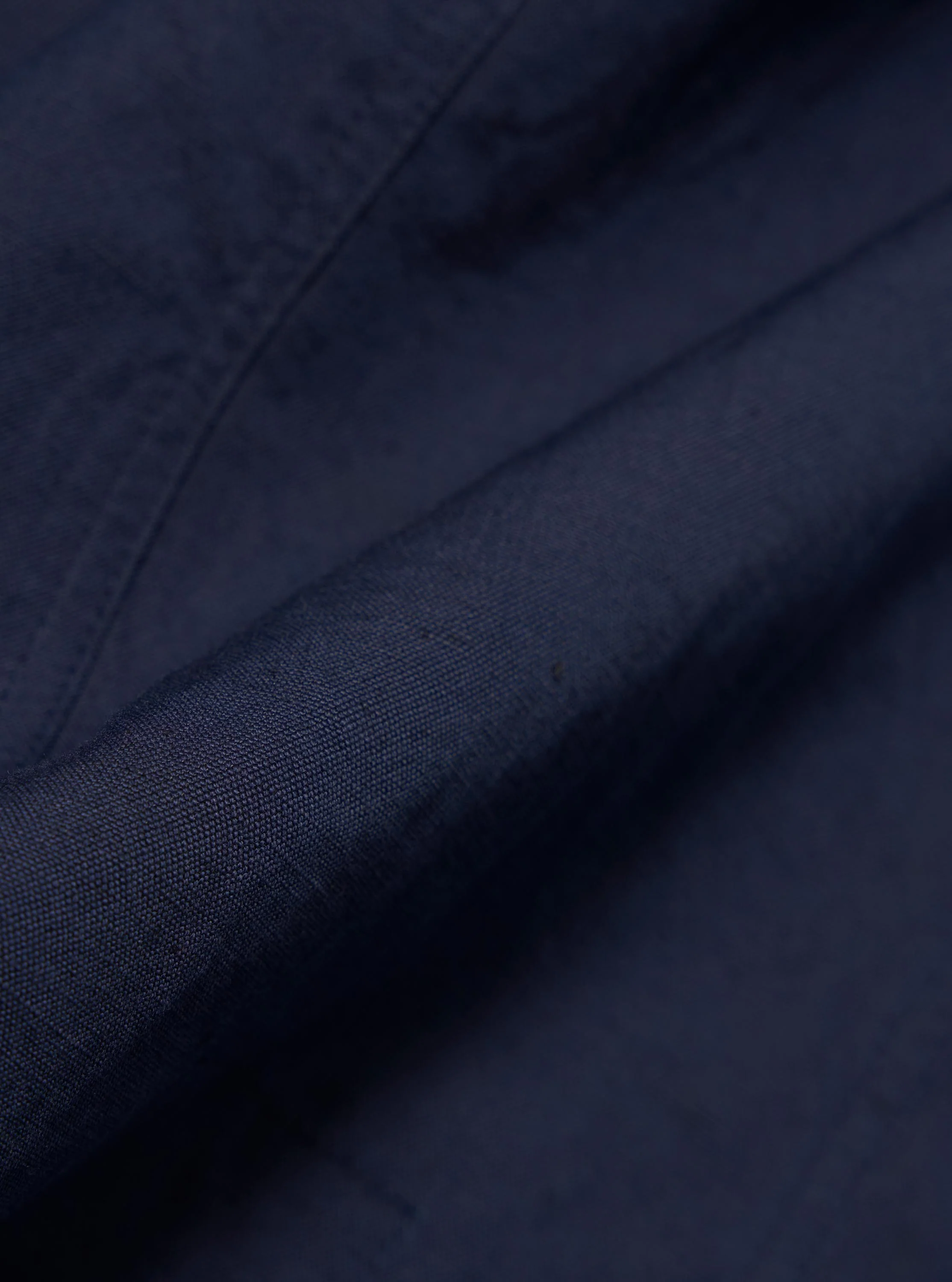 Navy Linen Slub Weave Bakers Jacket - Image 4
