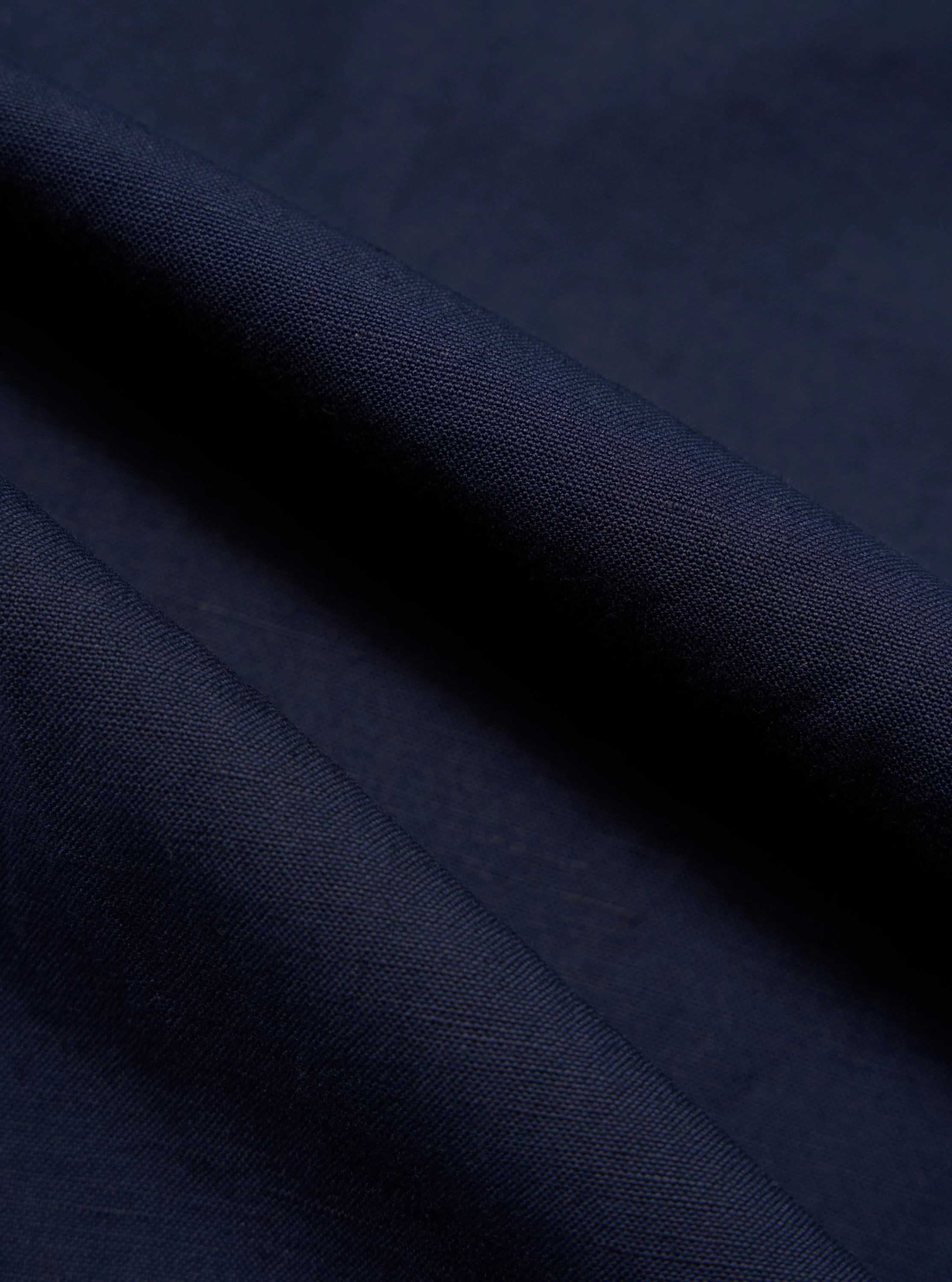 Navy Linen Slub Weave Dizzy Trouser - Image 4