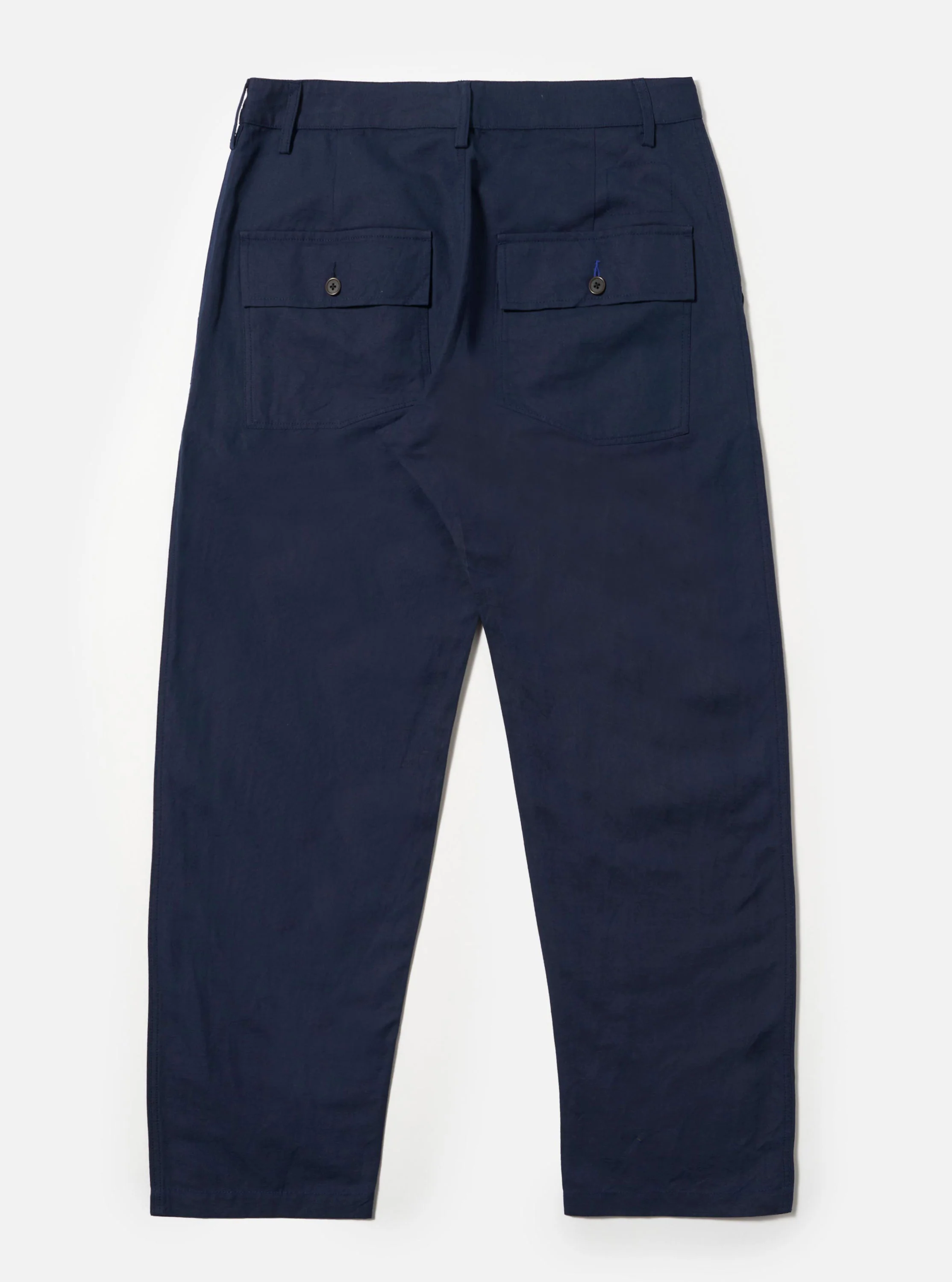 Navy Linen Slub Weave Dizzy Trouser - Image 5
