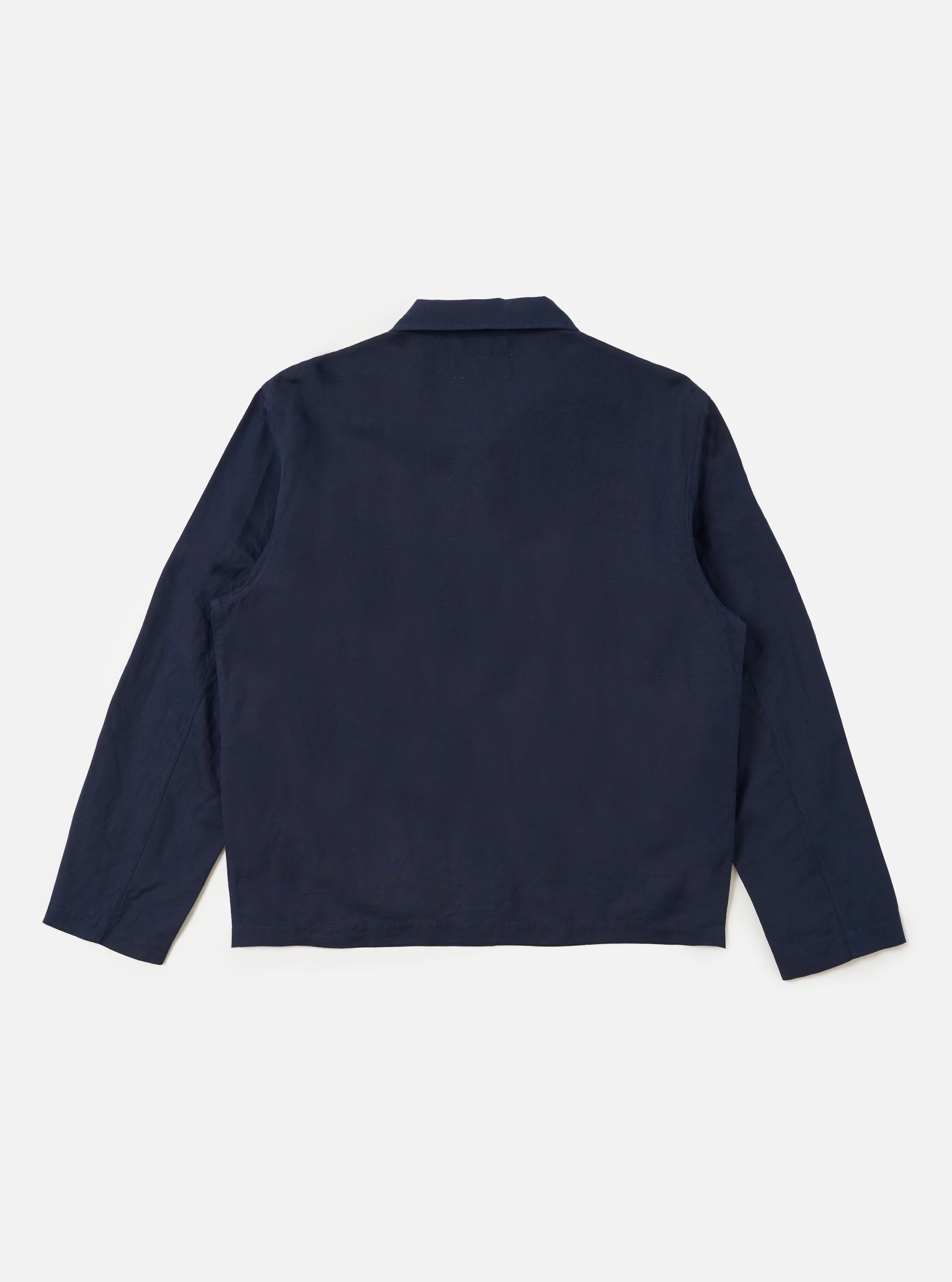 Navy Linen Slub Weave Franck Jacket - Image 5