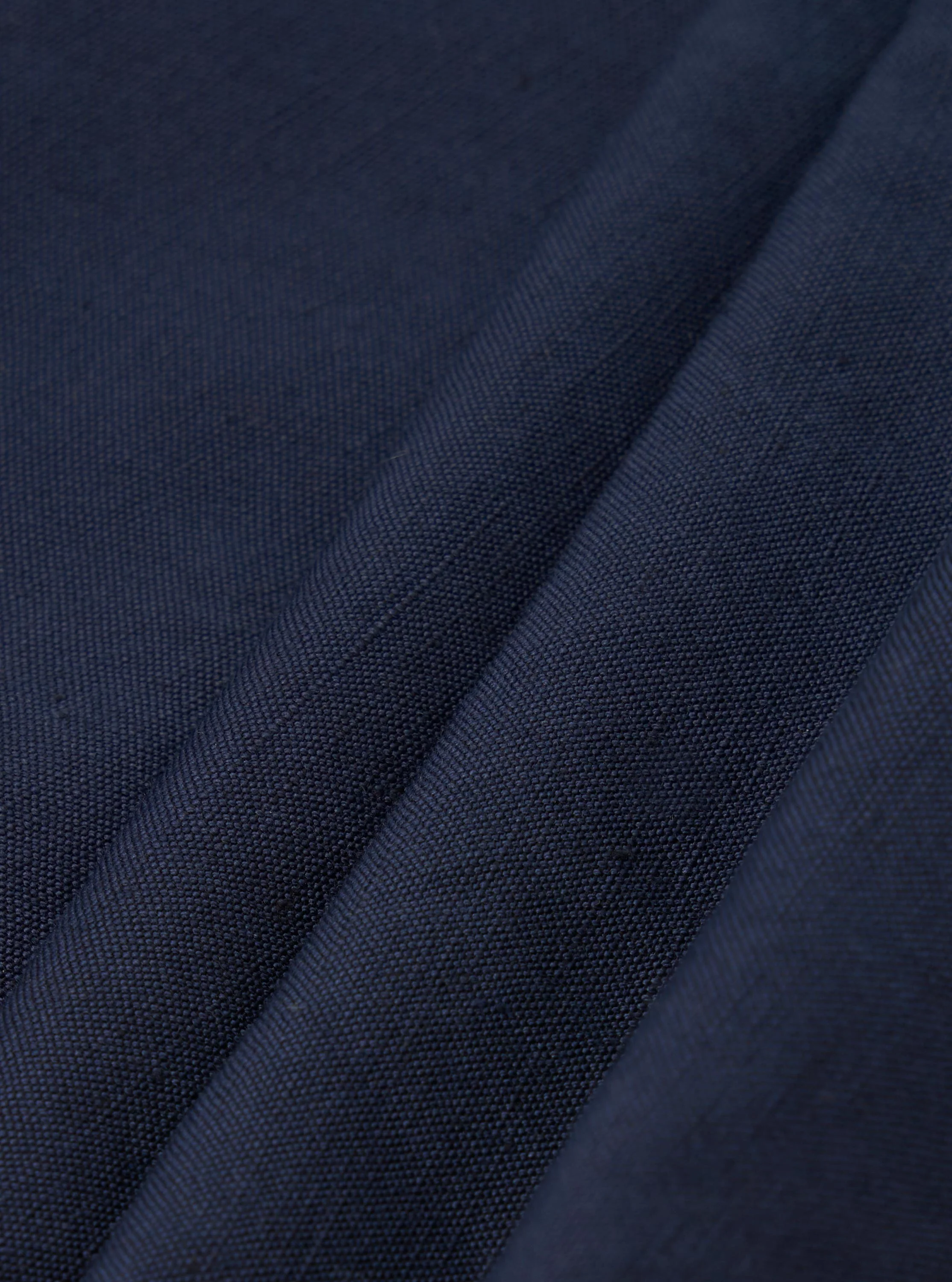 Navy Linen Slub Weave Oxford Pant - Image 4