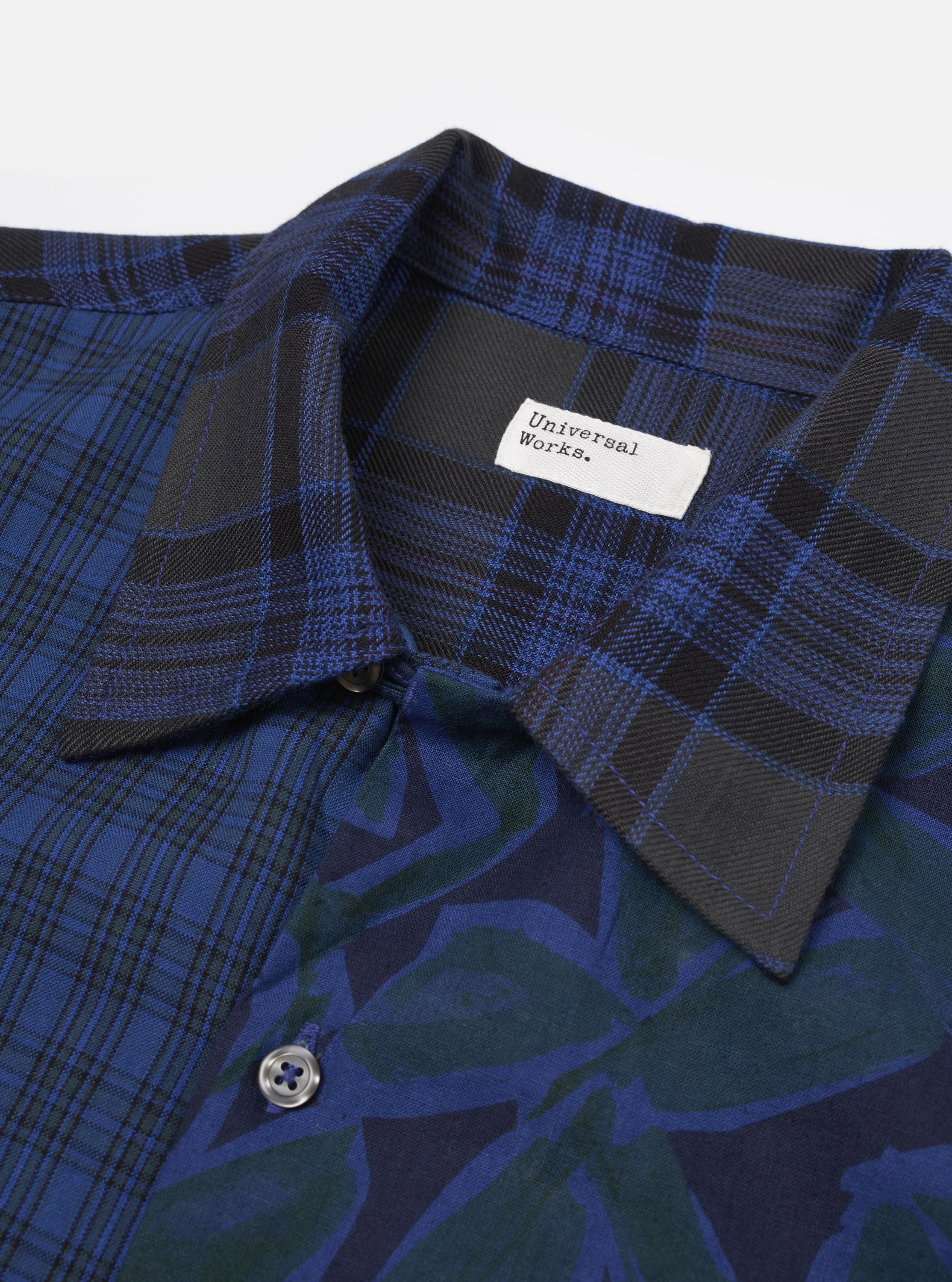 Limited Edition Navy Mixed Check Camp Shirt - Image 11