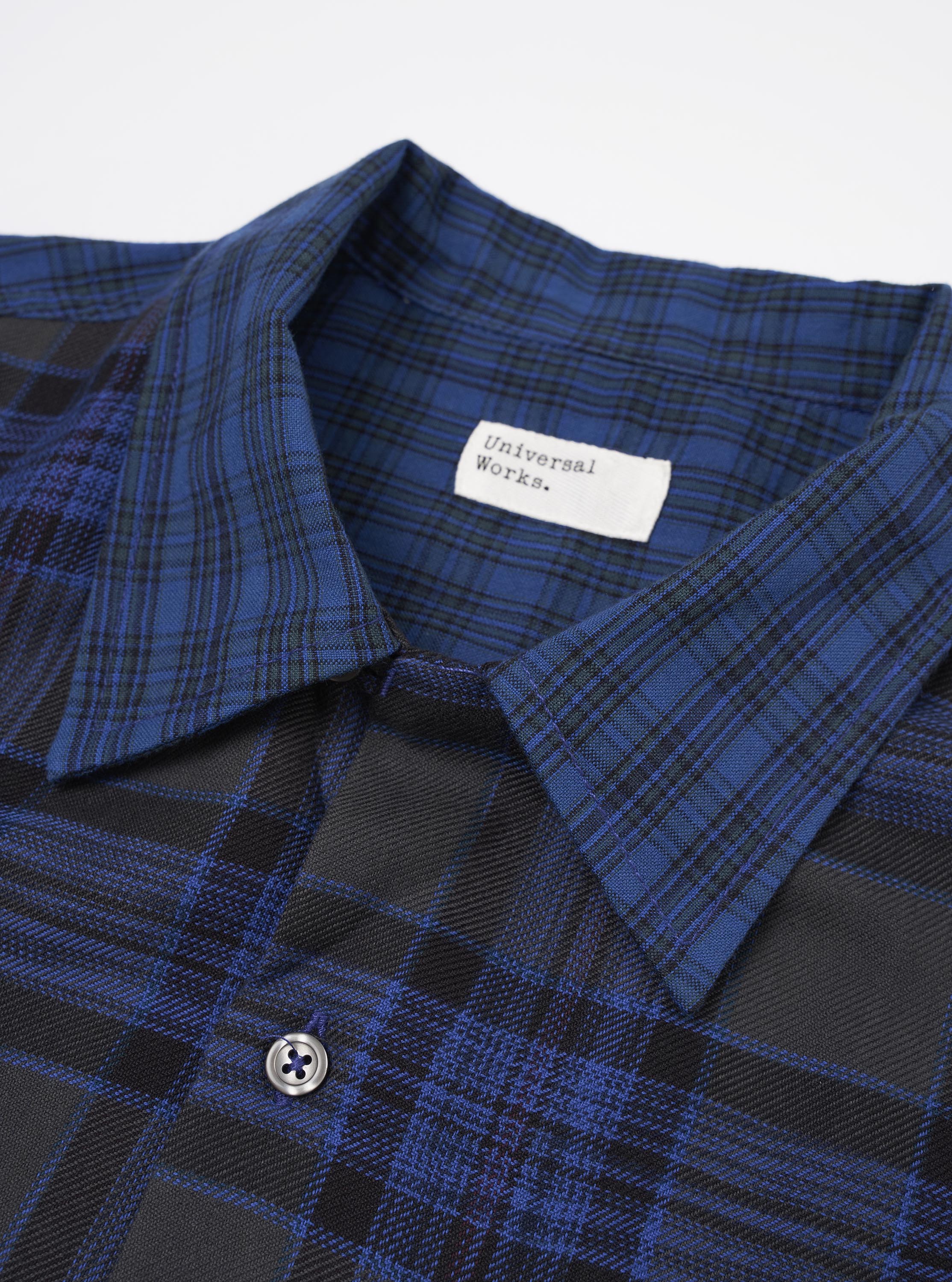 Limited Edition Navy Mixed Check Camp Shirt - Image 12