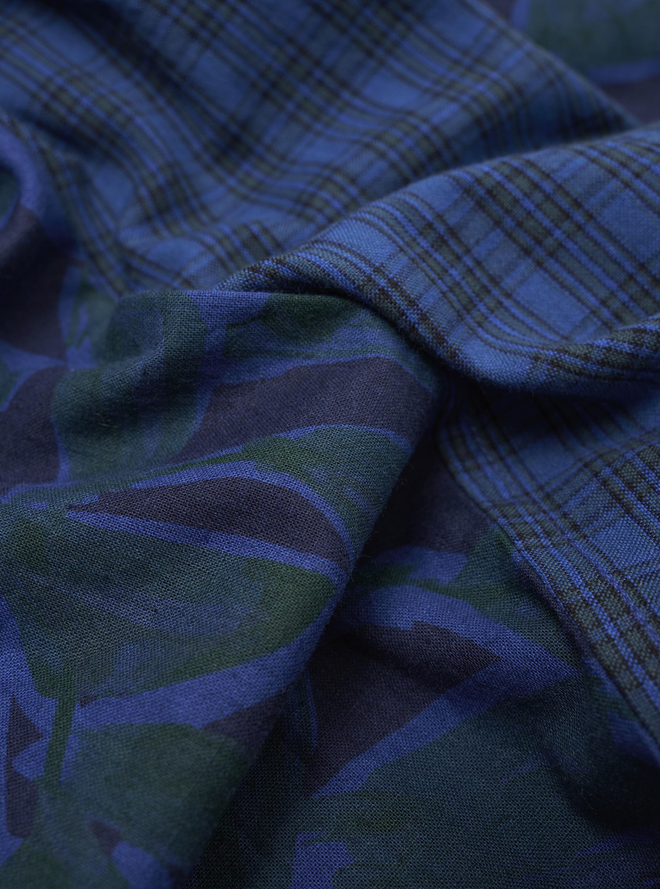 Limited Edition Navy Mixed Check Camp Shirt - Image 13
