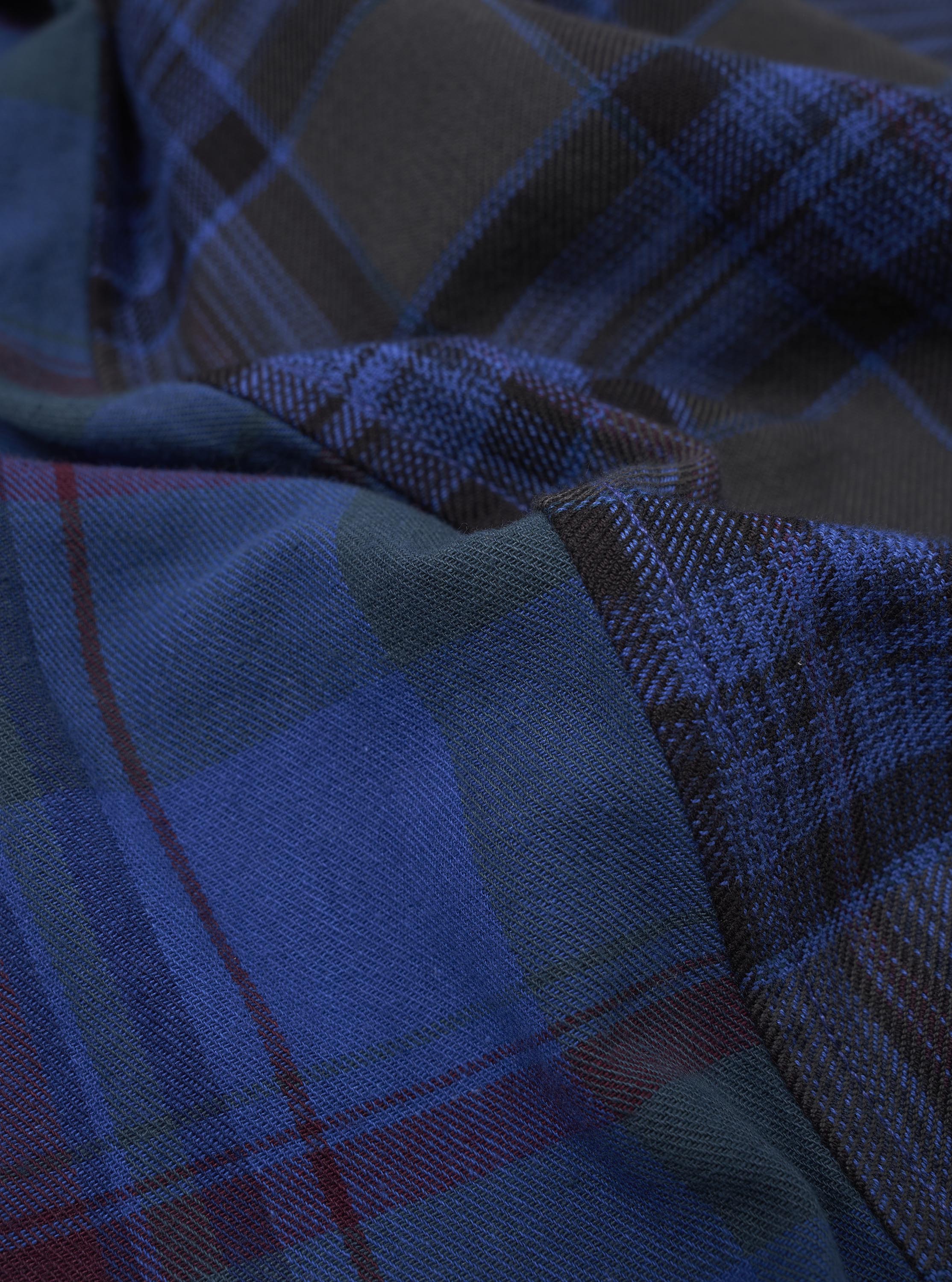 Limited Edition Navy Mixed Check Camp Shirt - Image 15