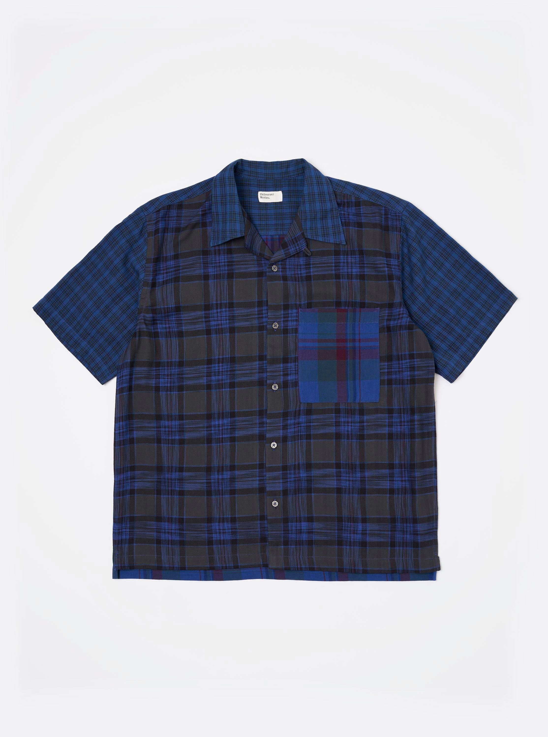 Limited Edition Navy Mixed Check Camp Shirt - Image 2