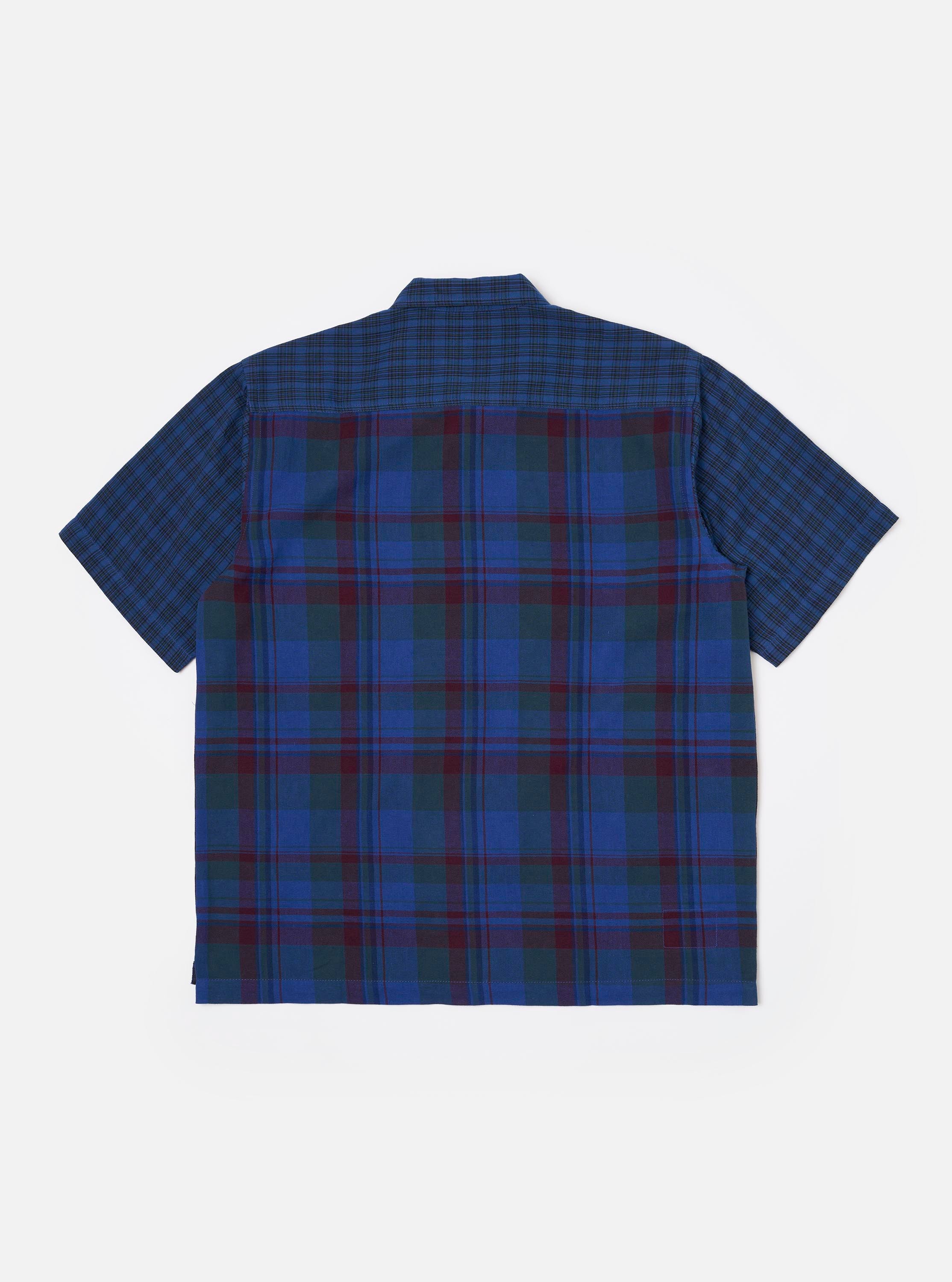 Limited Edition Navy Mixed Check Camp Shirt - Image 9