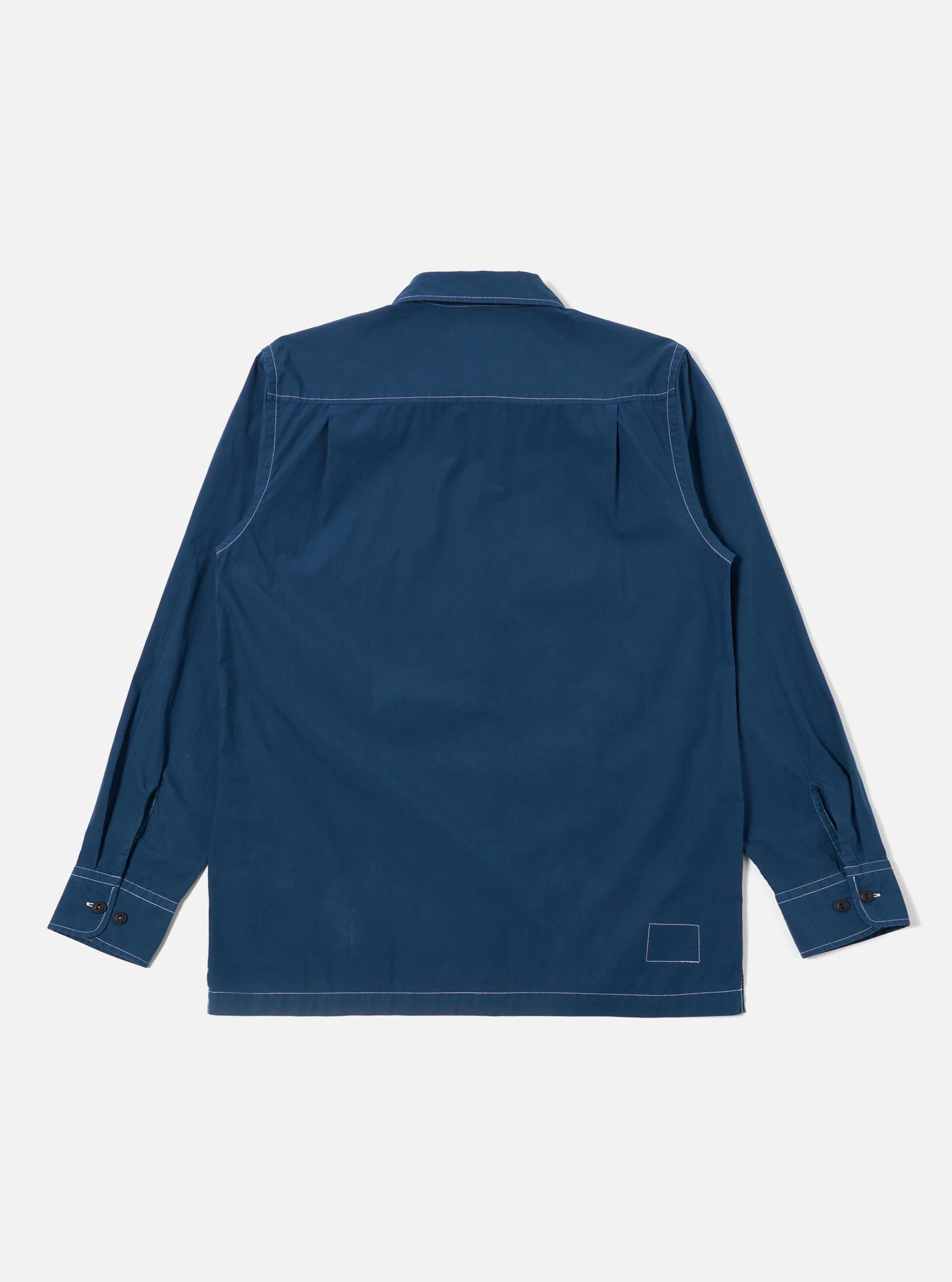 Navy Organic Fine Poplin CPO Shirt - Image 5