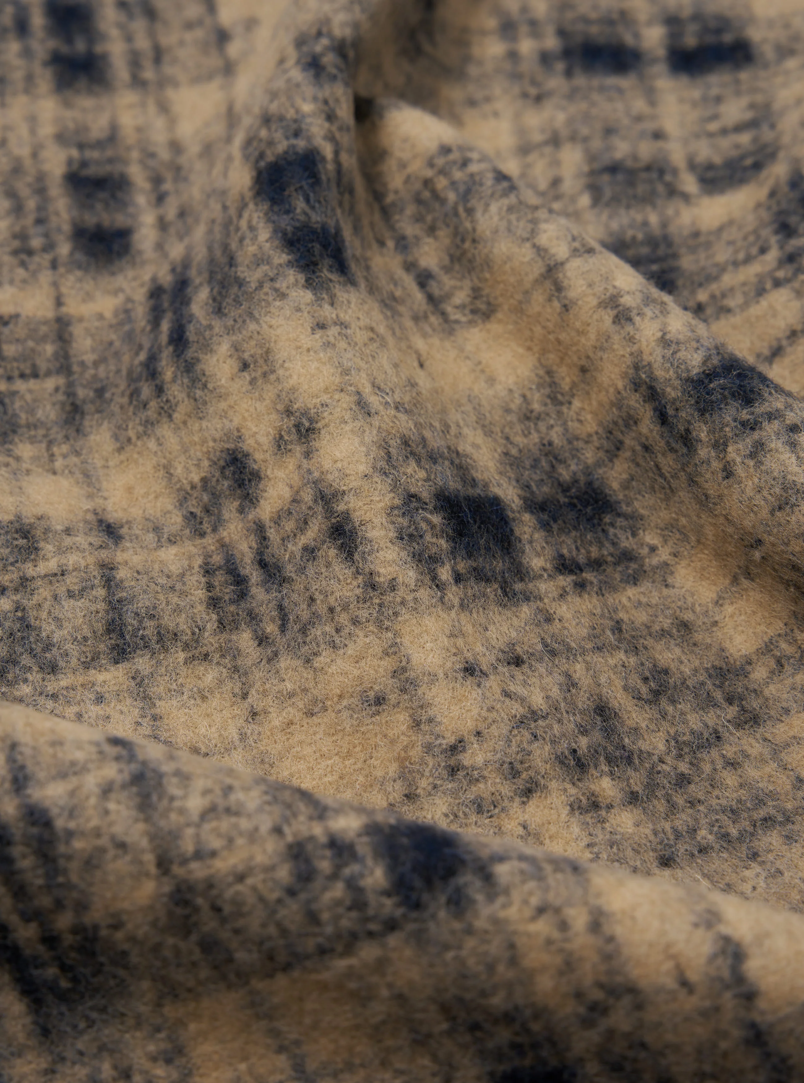 Navy Patch Check Fleece Cardigan - Image 2