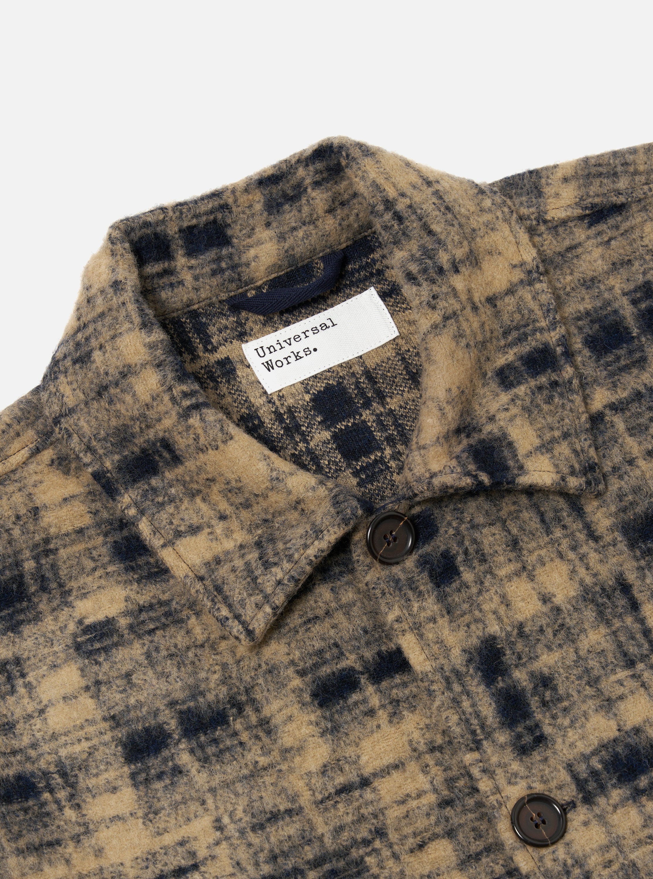 Navy Patch Check Fleece Rams Jacket - Image 6