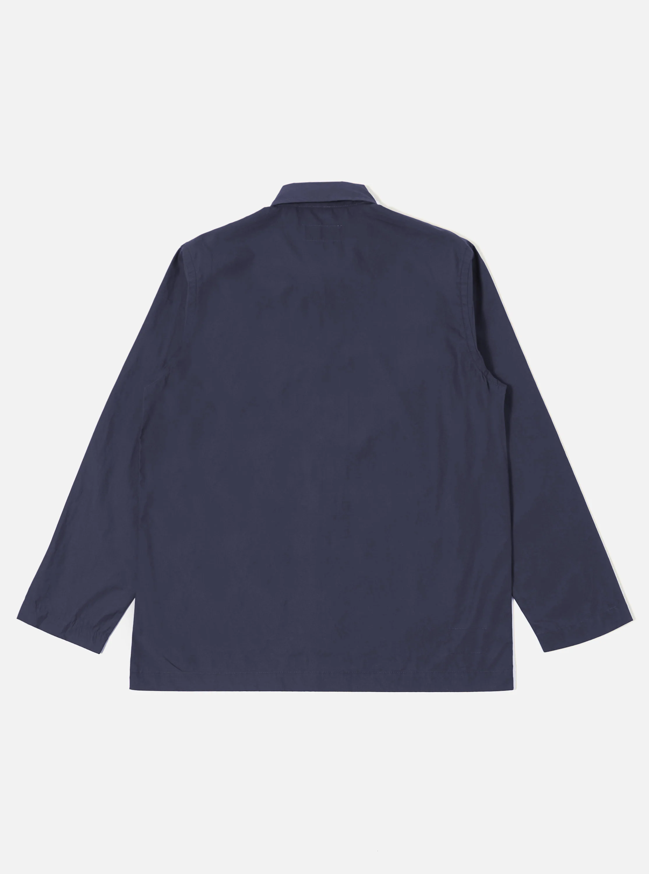 Navy Peached Poplin Bakers Overshirt - Image 5