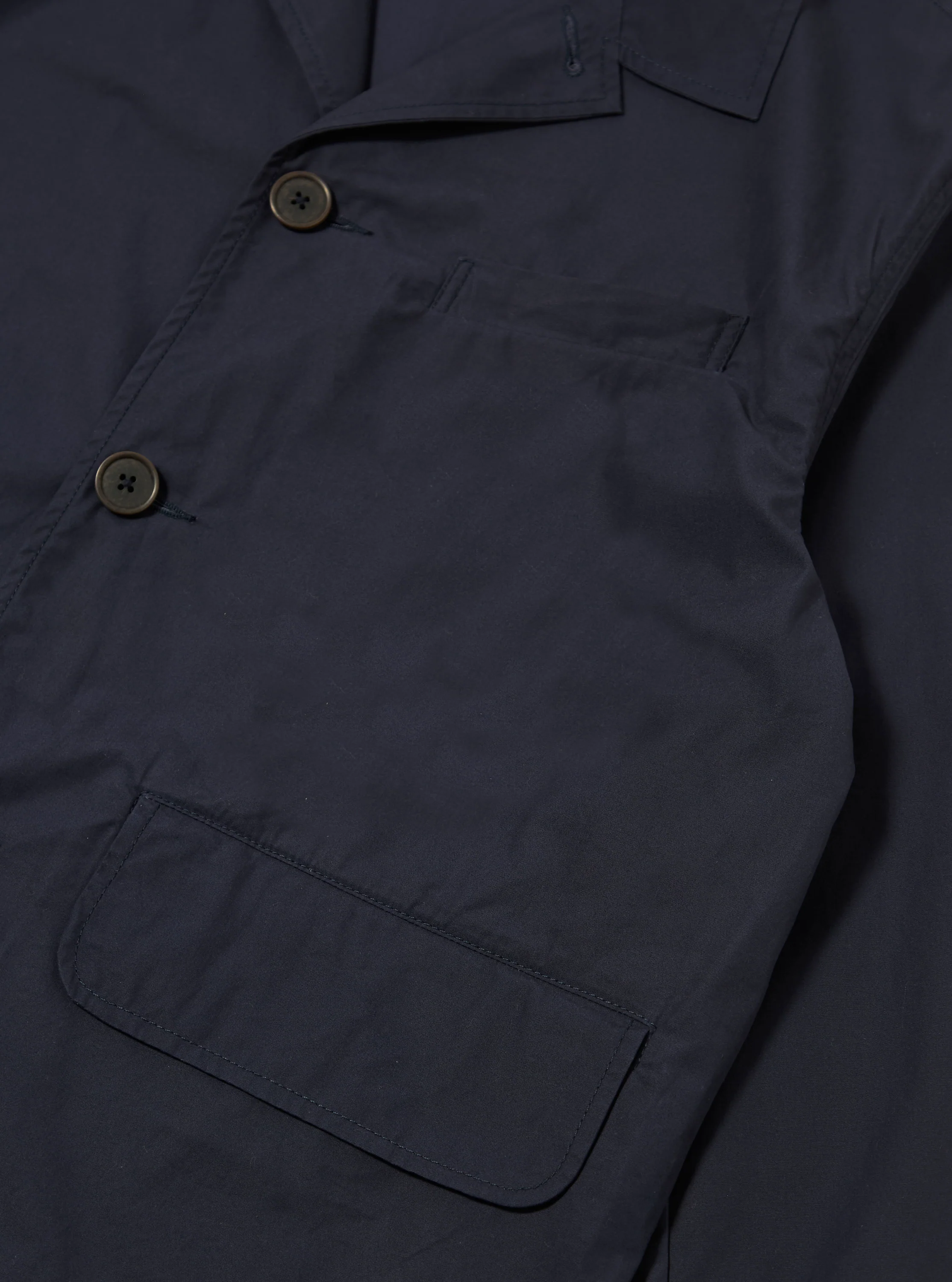 Navy Peached Poplin Franck Jacket - Image 6