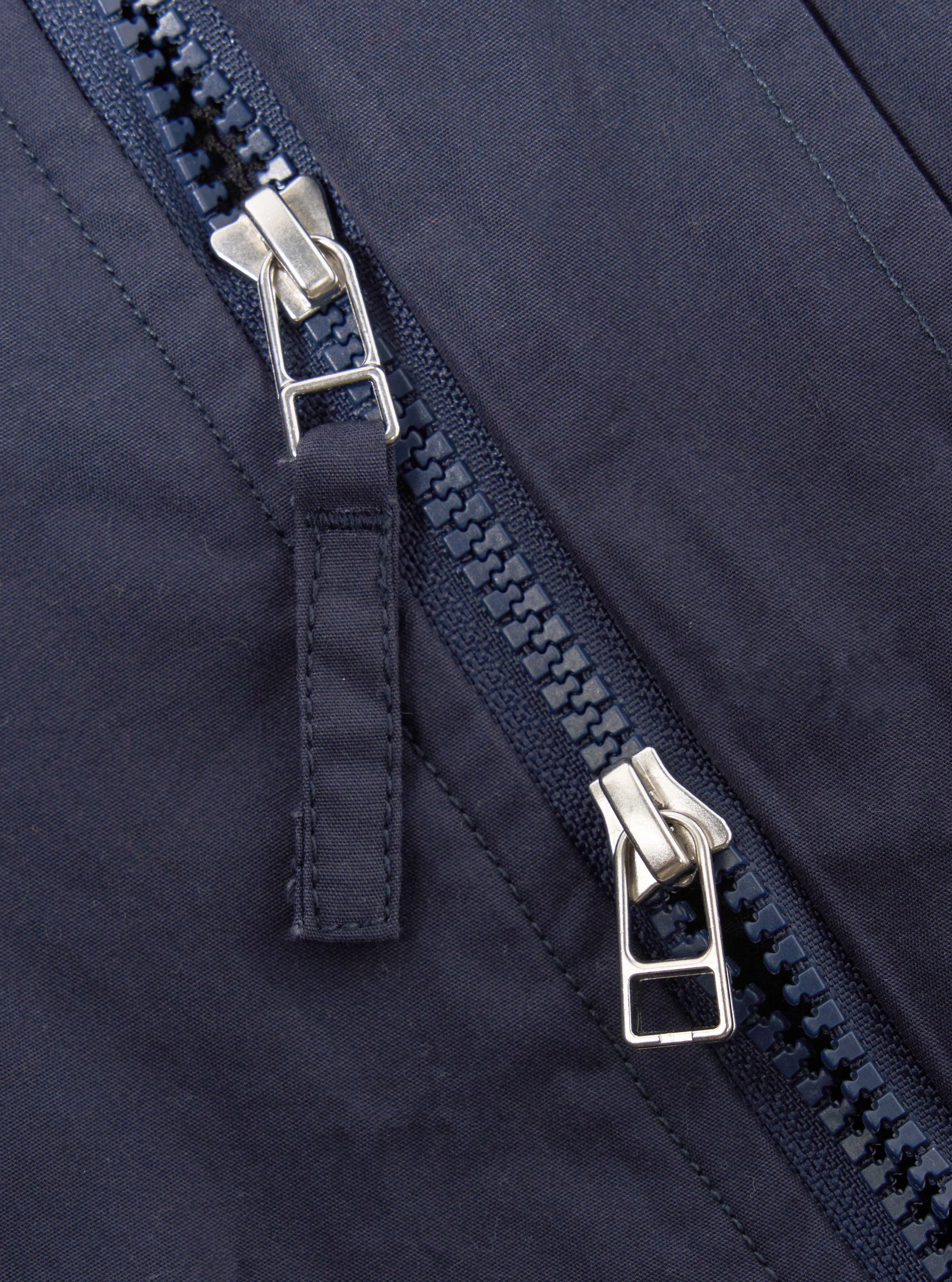 Navy Peached Poplin NS Bomber Jacket - Image 7