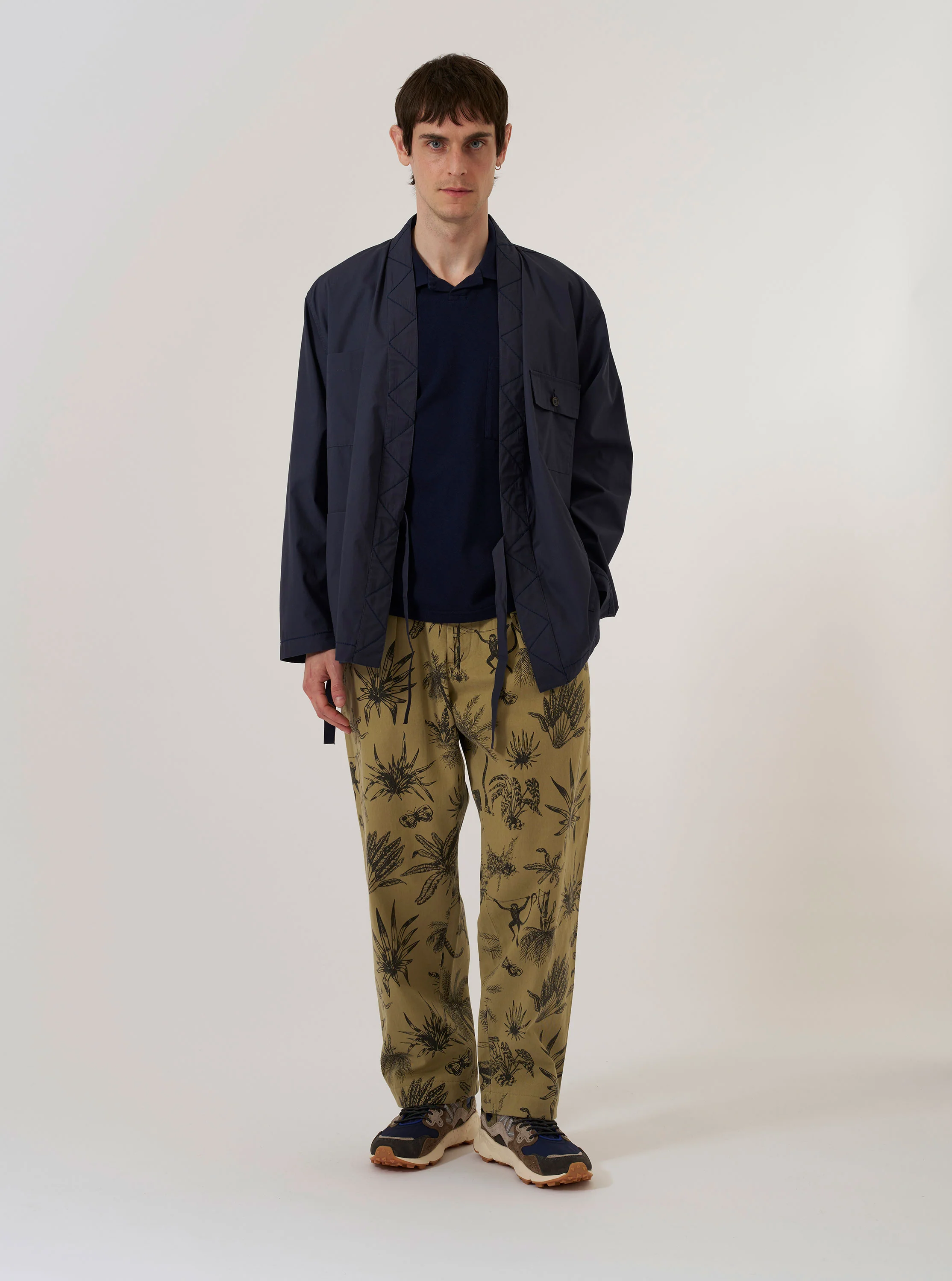 Navy Peached Poplin Osaka Work Jacket - Image 8