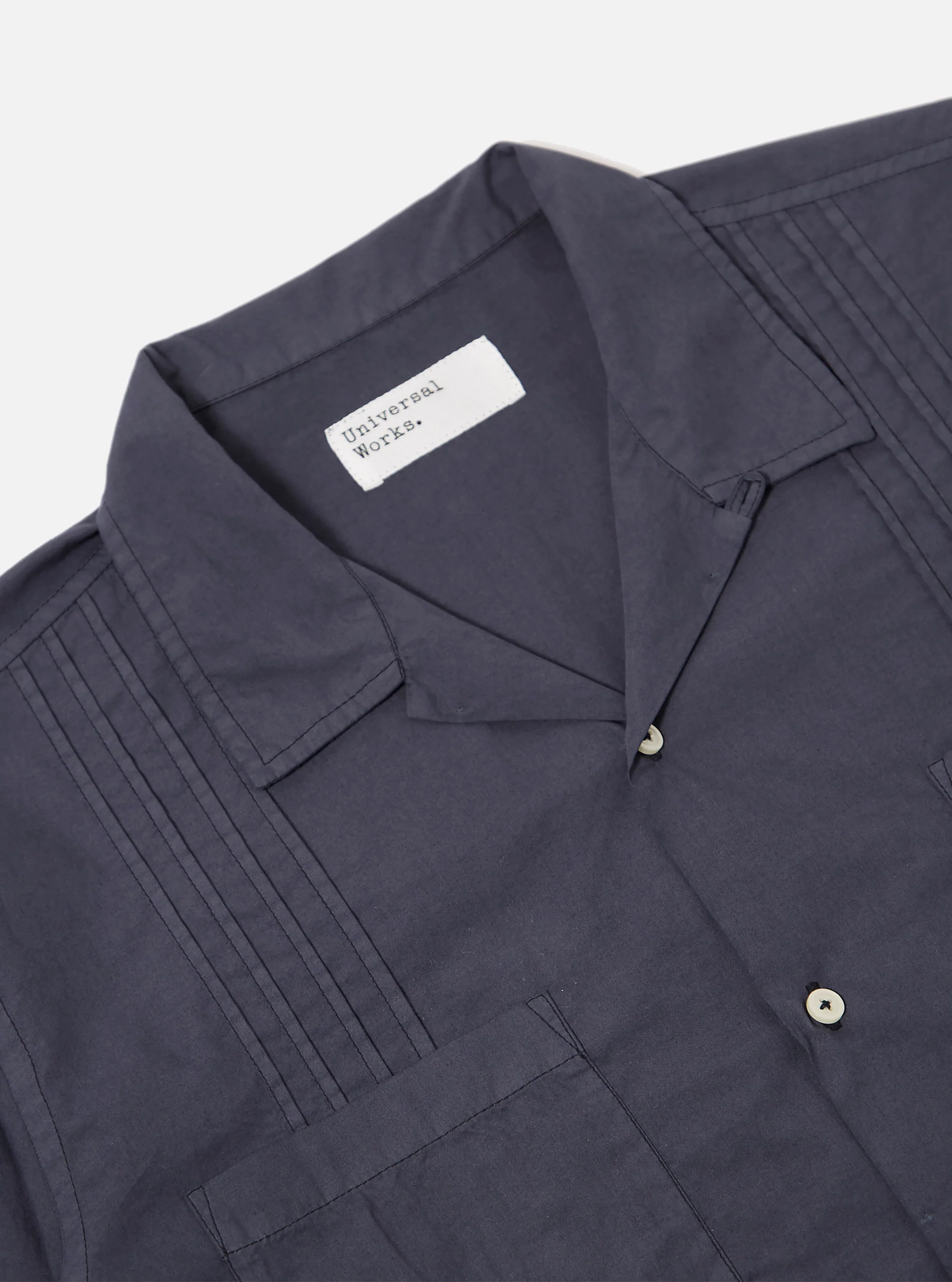 Navy Poplin Dwight Overshirt - Image 6