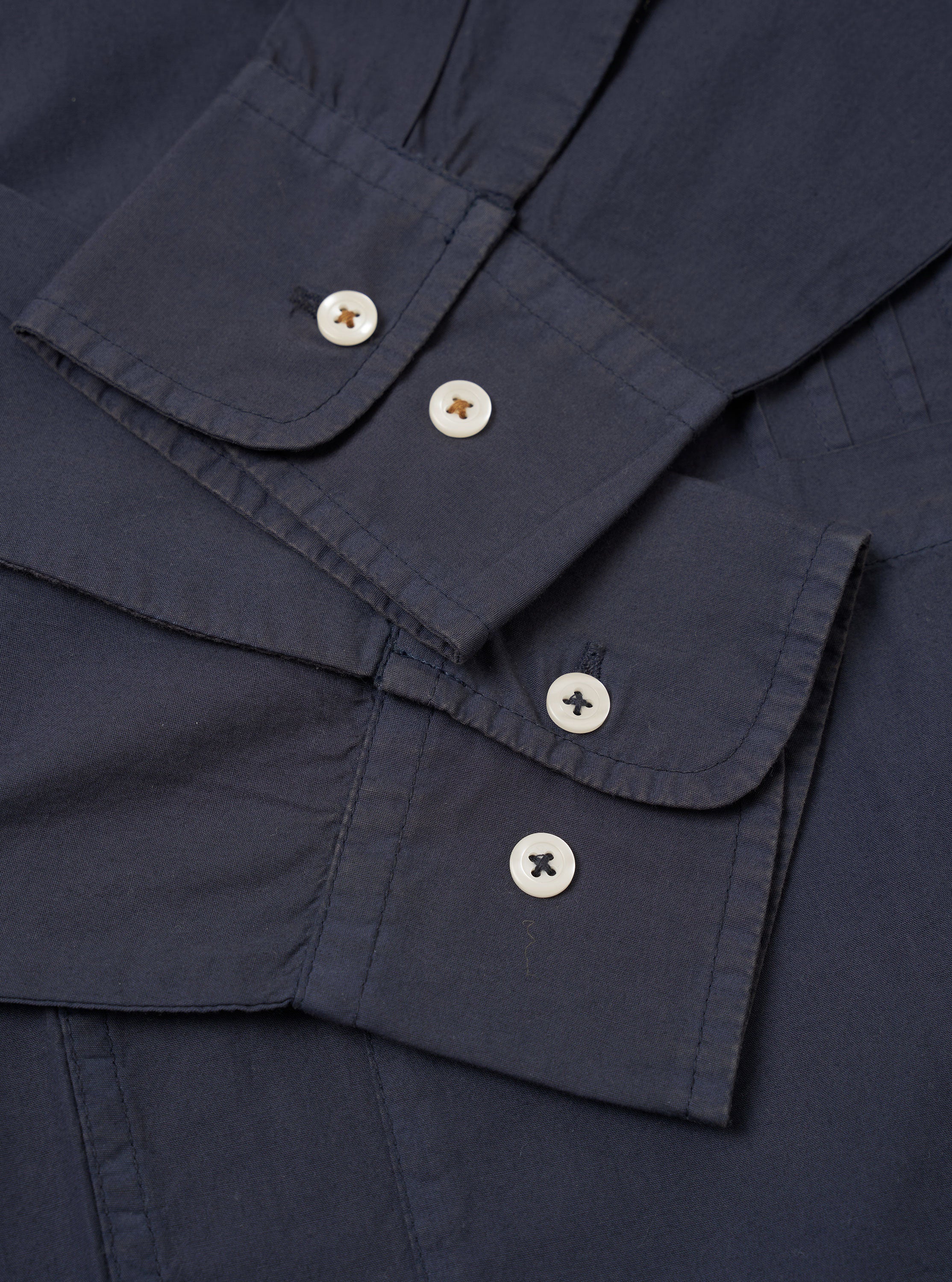 Navy Poplin Dwight Overshirt - Image 7